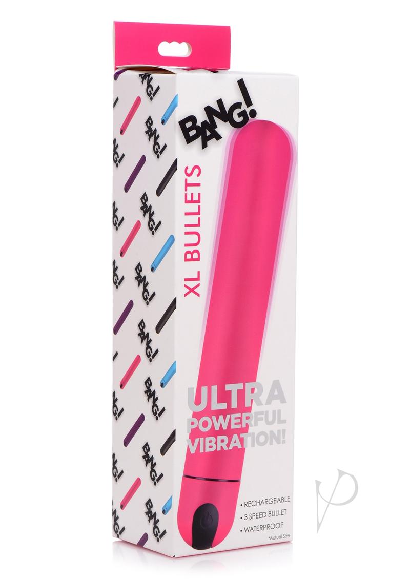 Bang! XL Powerful Vibrating Bullet - Pink Adult Toy for Women, Couples - Enhance Intimacy & Pleasure in Bedroom, Travel, or Romantic Nights