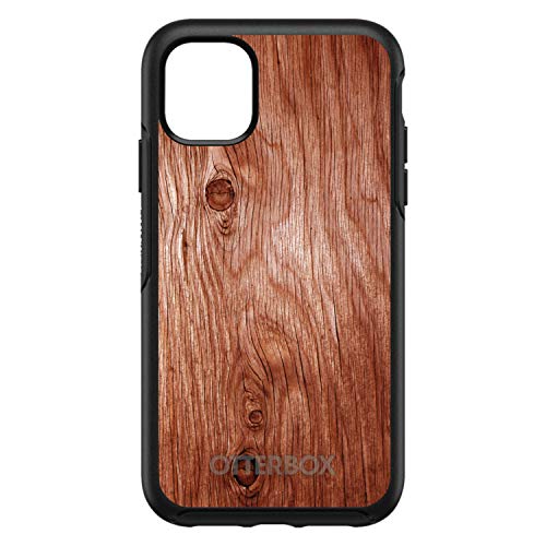 Orange Weathered Wood Grain Print