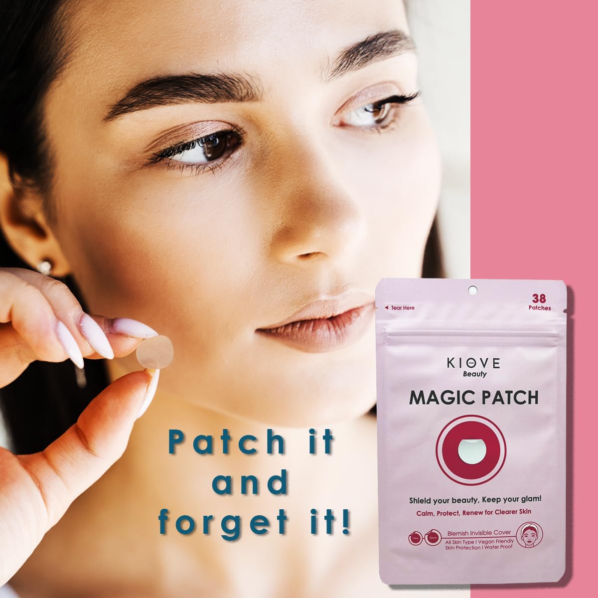 Magic Patch - Hydrocolloid Acne Pimple Patches for Zits & Blemishes | 38 Count Spot Stickers for Face & Skin Care | Korean Beauty (K-Beauty) | Perfect for Overnight Treatment & Daily Acne Relief