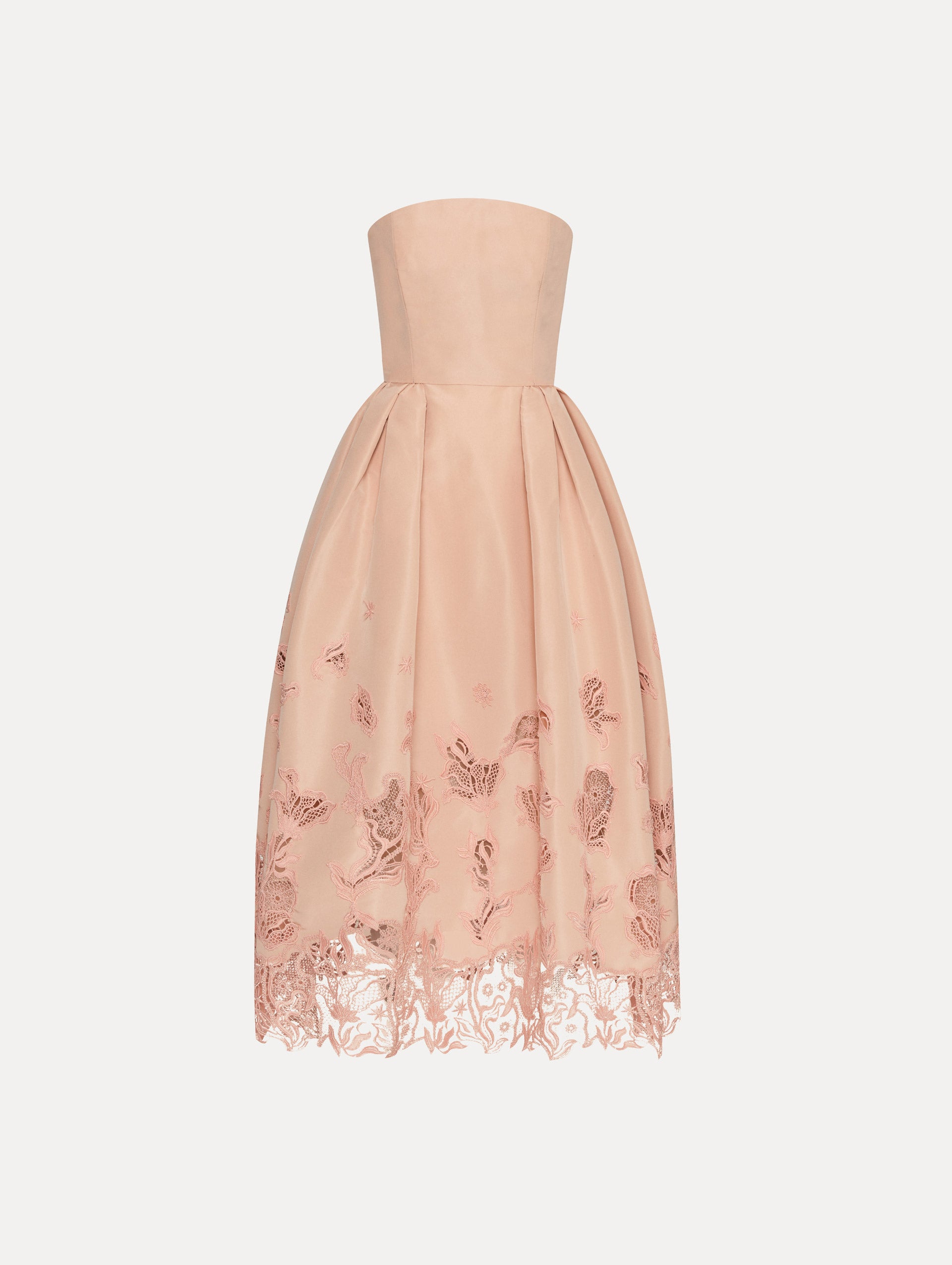 Elegant Bellflower Guipure Cocktail Dress for Women - Floral Lace Party Gown for Evening Events, Weddings & Special Occasions