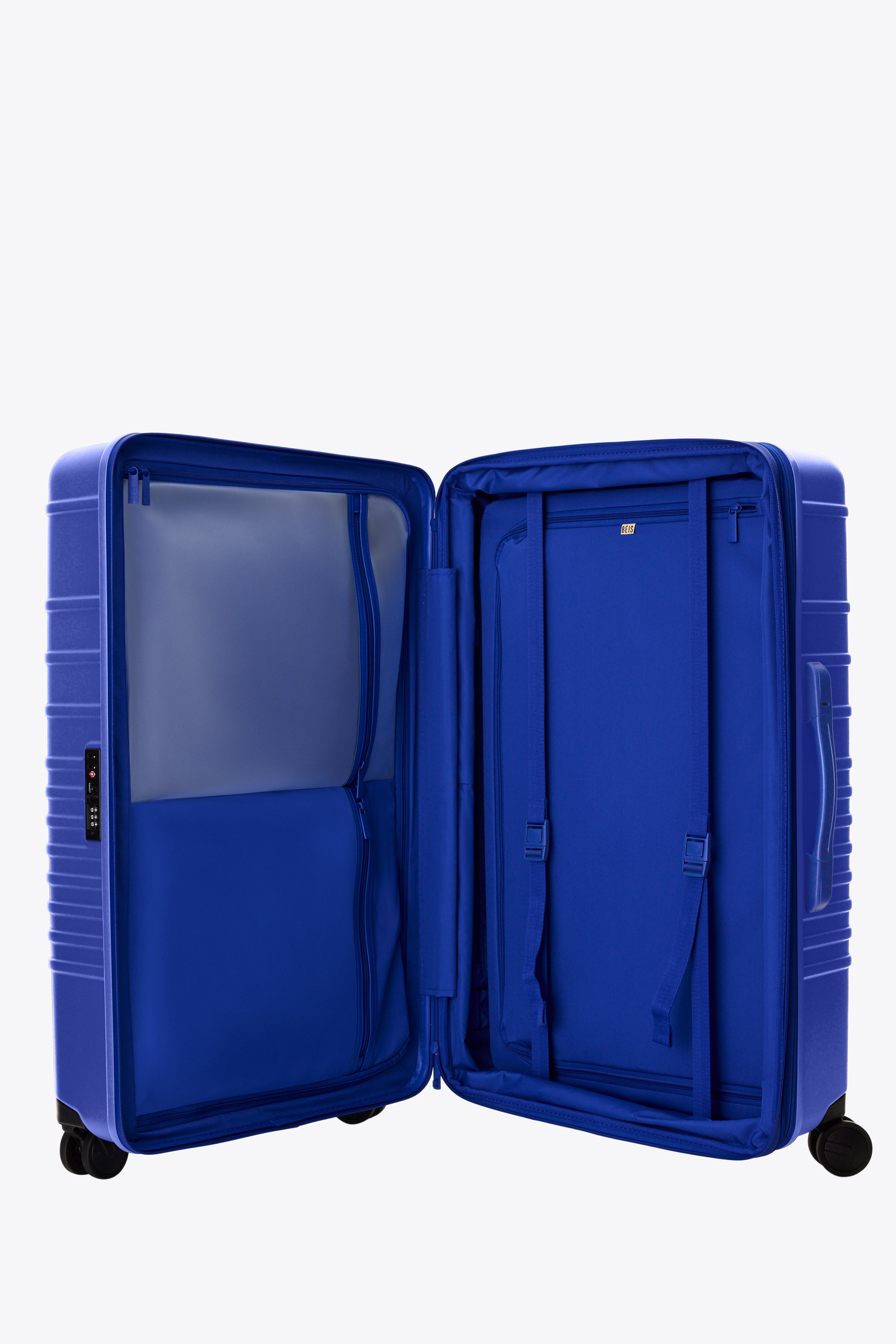 Large Check-In Roller Luggage in Cobalt Blue - Spacious 28