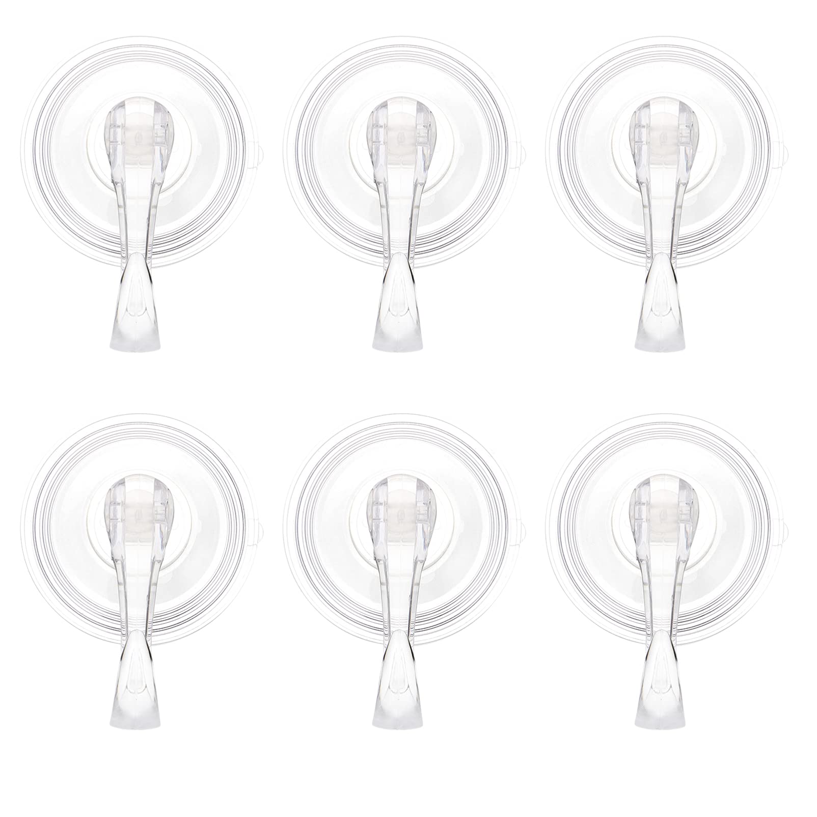 UKCOCO 6Pcs Heavy Duty Suction Cup Hooks - Strong Vacuum Wall Hooks for Kitchen, Bathroom, Window - Perfect for Hanging Photos, Frames, Towels & Decor in Home & Office