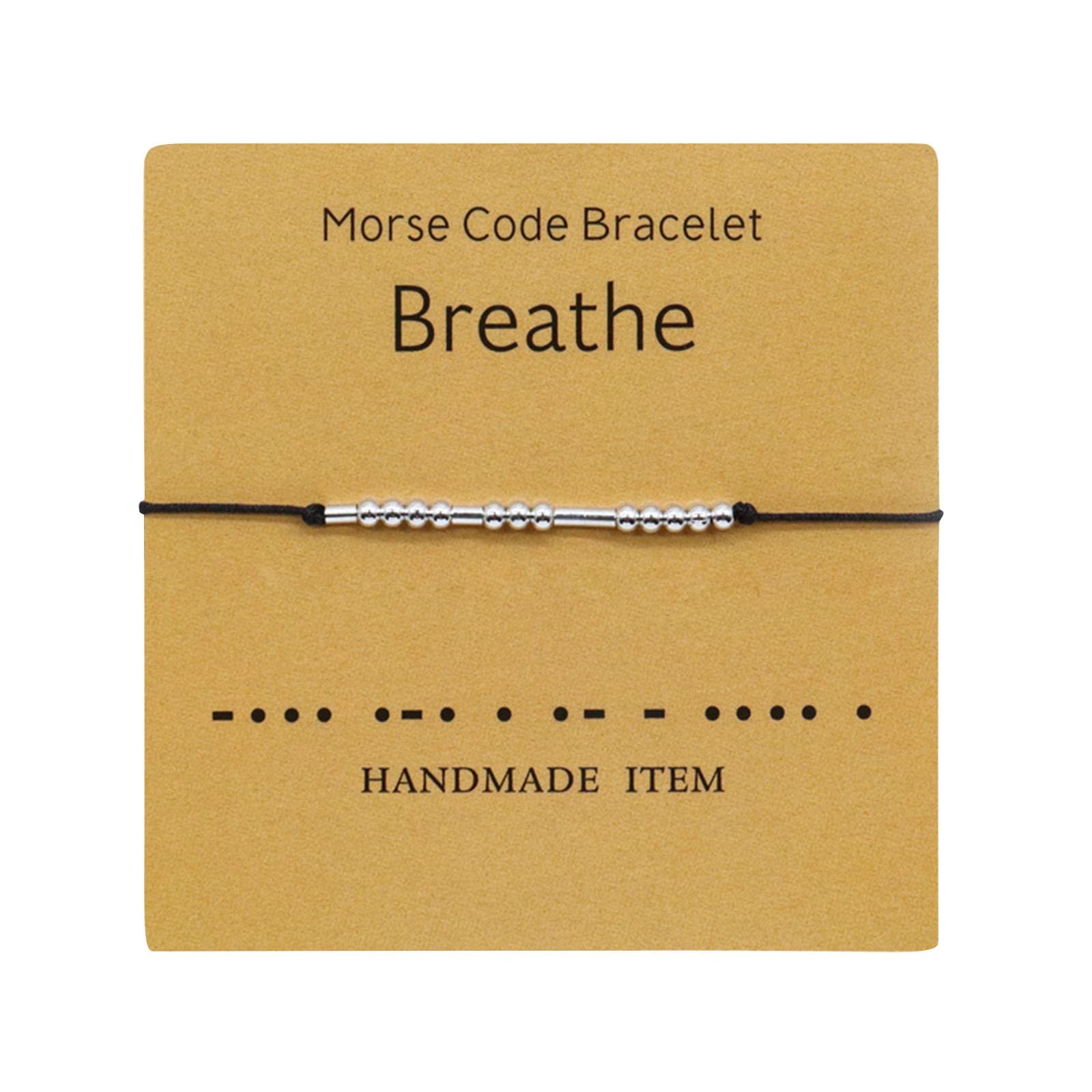 2024 Morse Code Bracelet for Women & Men - Adjustable Beaded Wrap Bracelet - Inspirational Motivational Jewelry Gift for Girlfriend, Daughter, Mom, Best Friend - Graduation, Birthday, Anniversary Gift - Stainless Steel Jewelry for Daily Wear & Special Occasions