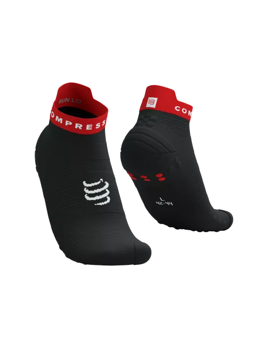 Compressport Unisex Pro Racing Socks v4.0 - Performance Running Socks for Men & Women - Low Cut, Breathable & Cushioned for Marathon, Trail Running & Workouts - Black
