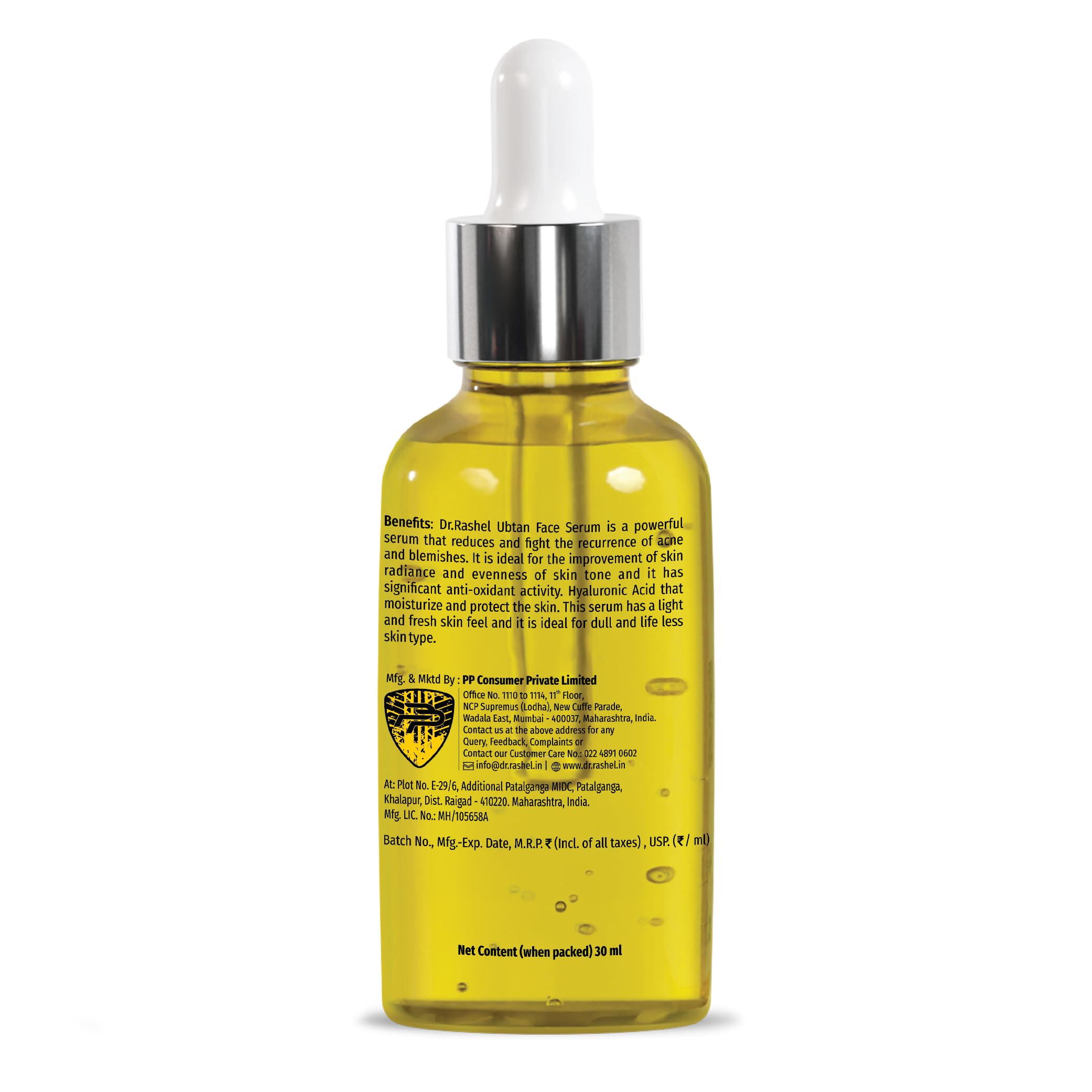 DR.Rashel Ubtan Face Serum - Pore Minimizing & Anti-Aging Treatment for Glowing Skin | Brightening Serum for Men & Women | Perfect for Daily Skincare Routine & Nighttime Regimen