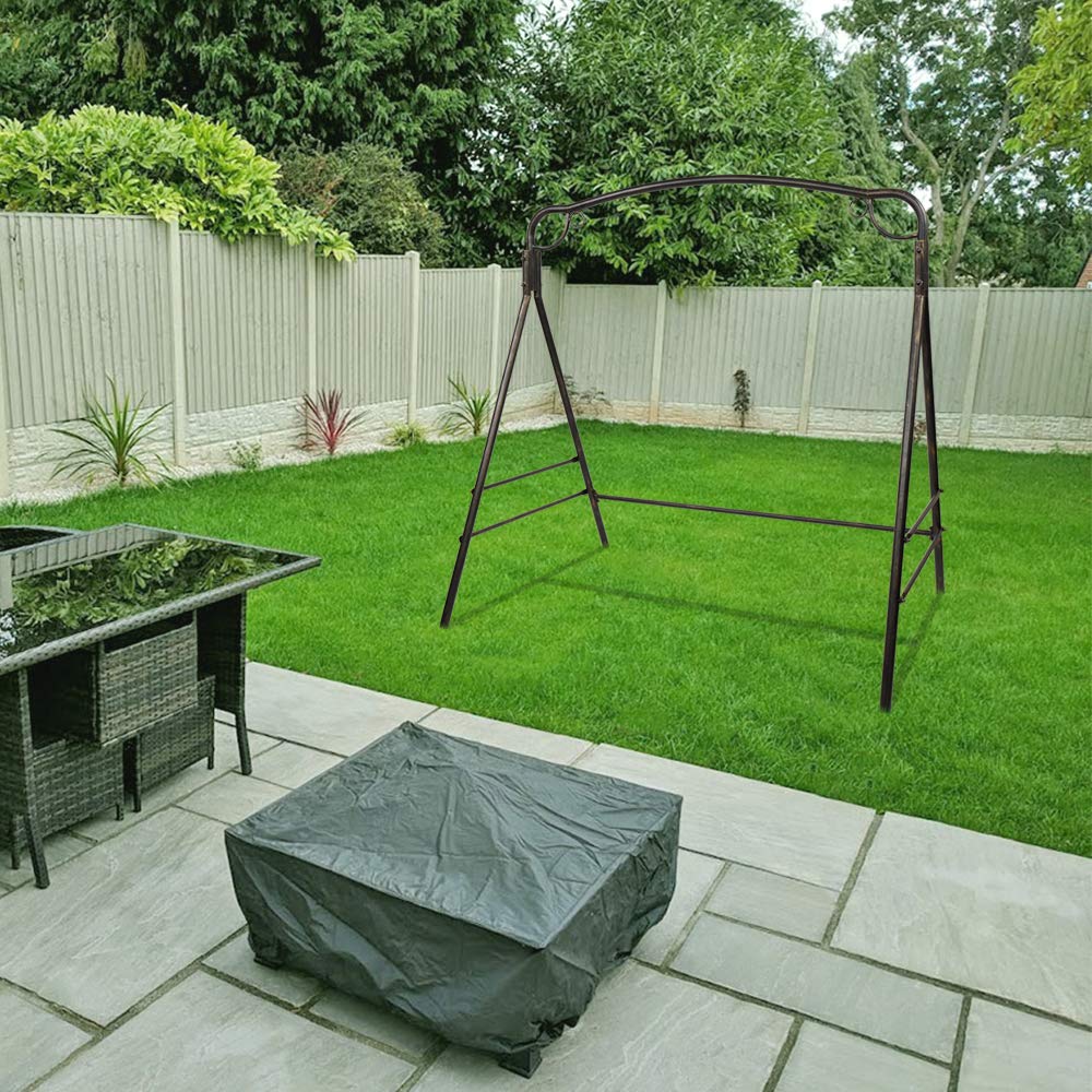 Sturdy Iron Swing Stand Frame - Bronze Outdoor Porch Swing for Patio, Garden & Backyard | Easy to Assemble, Weather-Resistant | Perfect for Relaxation, Decoration & Outdoor Leisure