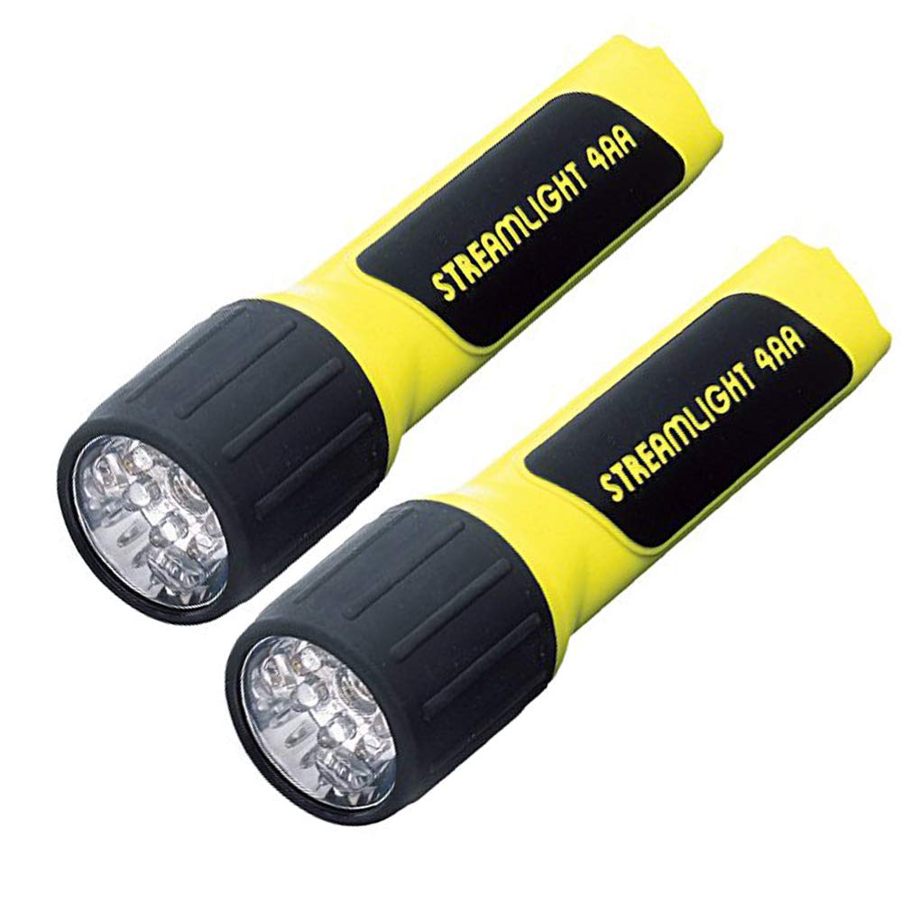 Streamlight 68201 4AA ProPolymer LED Flashlight - 67 Lumens, Waterproof & Durable (2 Pack) - Perfect for Camping, Hiking, Emergency Kits & Power Outages