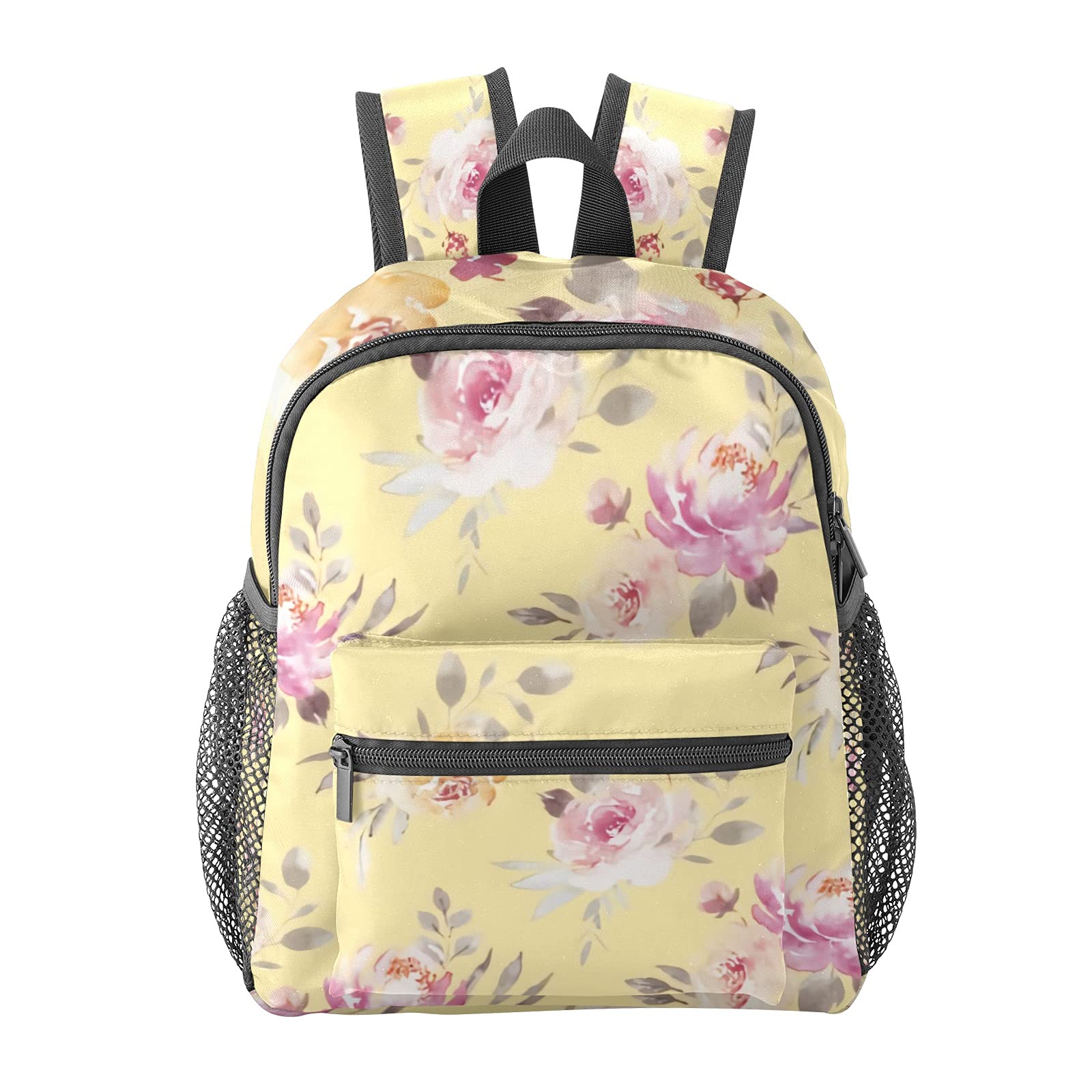 Watercolor Rose Floral Backpack for Kids - Cute Preschool & Kindergarten School Bag for Girls & Boys | Perfect for School, Daycare & Travel