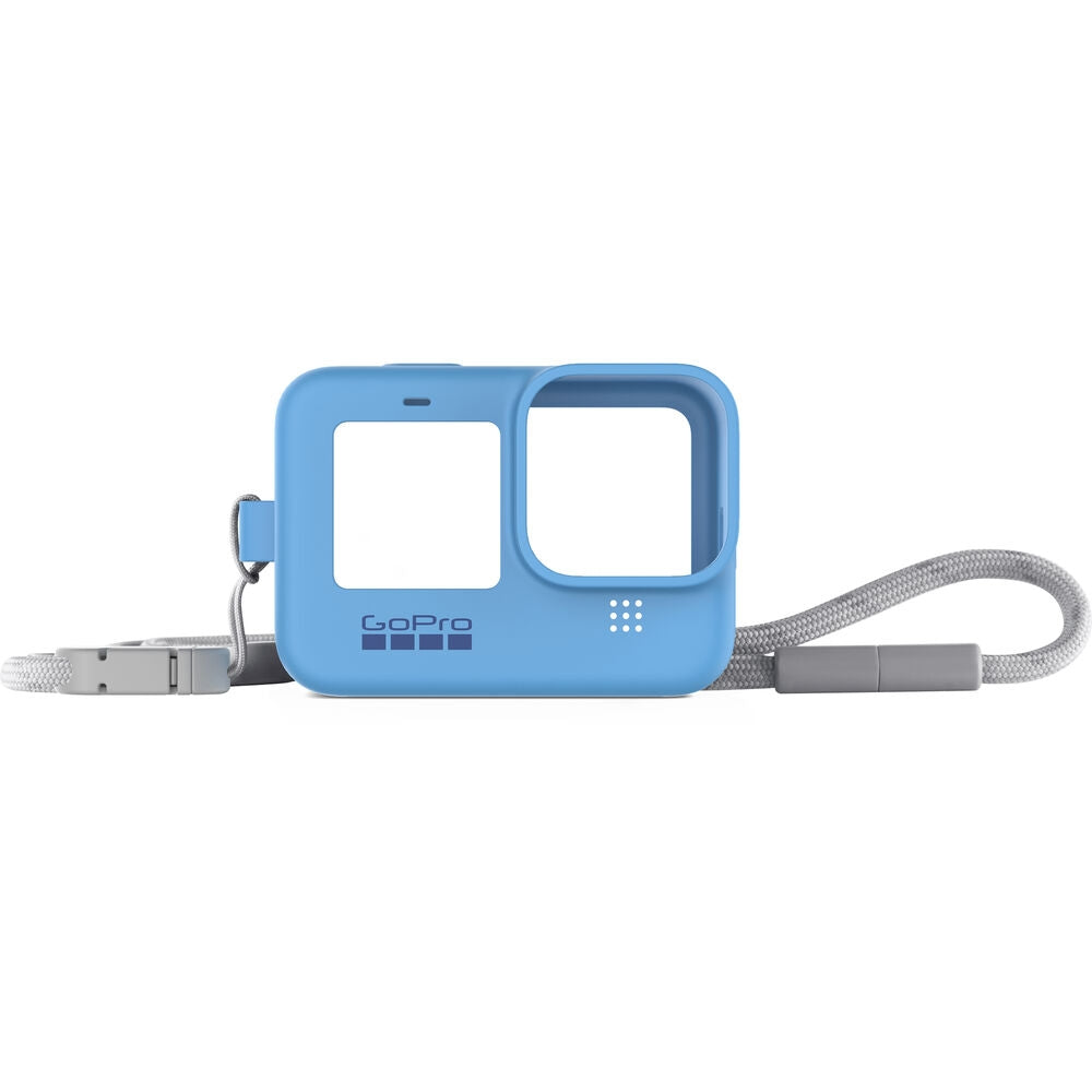 GoPro Sleeve & Lanyard for HERO9/HERO10 - Protective Case with Wrist Strap (Blue) - Perfect for Outdoor Adventures, Travel & Action Sports