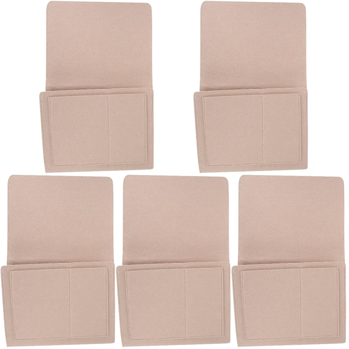 Gatuida 5-Piece Felt Bedside Caddy Organizer - Bed Storage Pocket for Phone, Books, Remote & Essentials - Perfect for Small Spaces, Dorm Rooms & Nightstand Organization