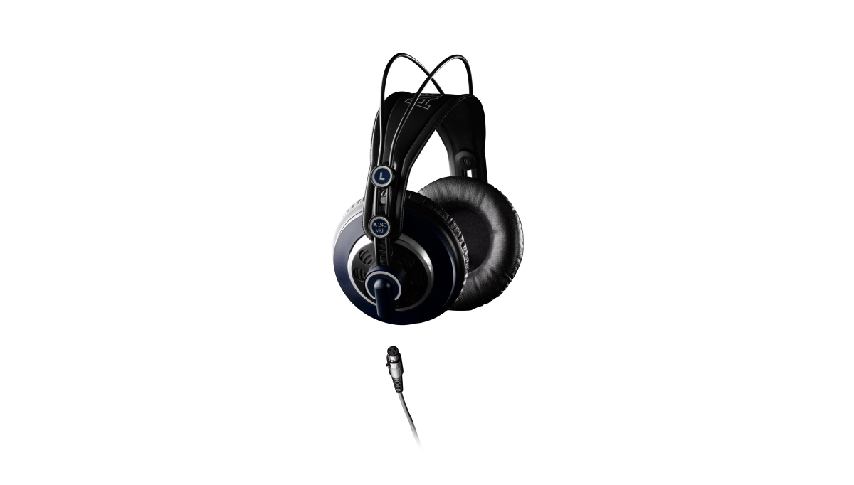 AKG K240 MKII Professional Studio Headphones - Semi-Open Over-Ear Headset for Recording, Mixing & Music Production - Premium Audio Equipment for Musicians & Sound Engineers