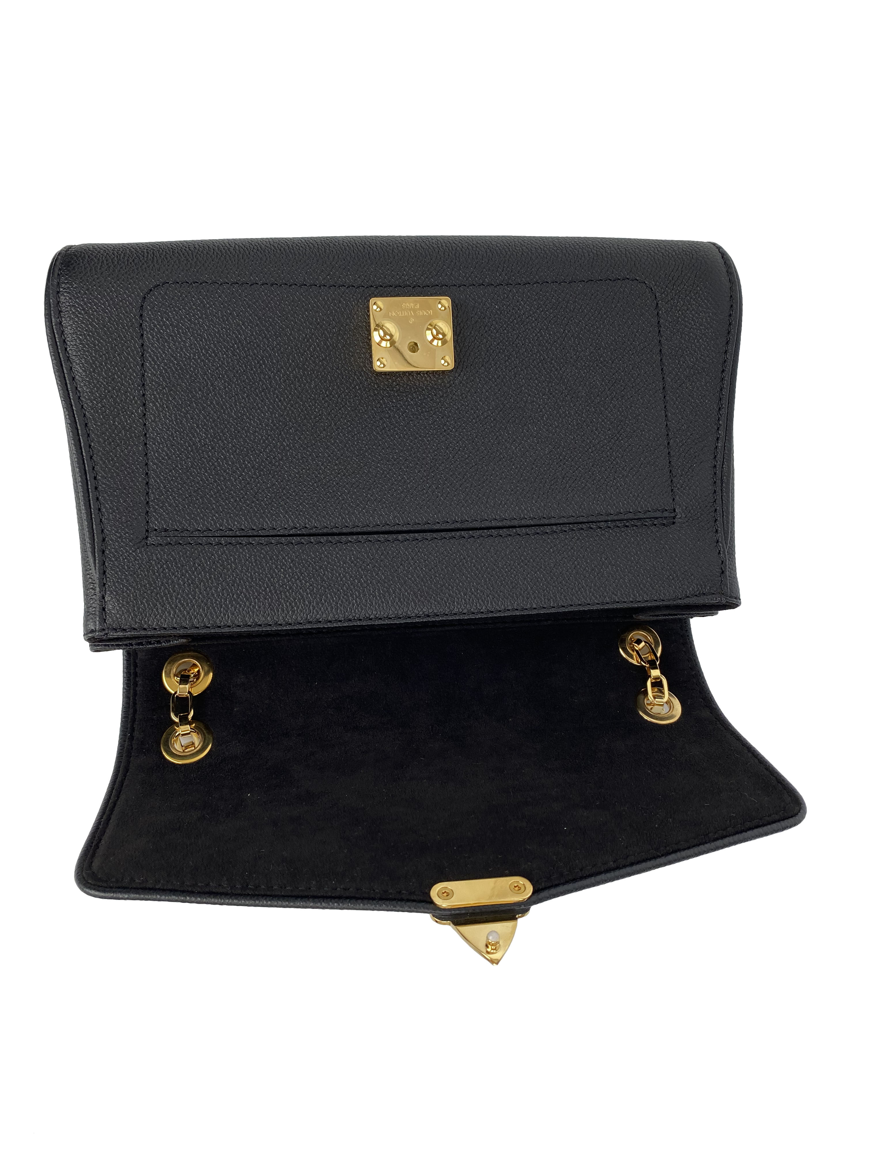 Authentic Louis Vuitton Black Saint Germain MM Handbag - Luxury Leather Tote for Women, Perfect for Work, Travel & Everyday Use