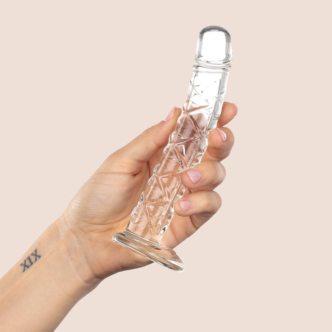 Icicles No. 60 Glass Dildo - Premium Handmade Glass Adult Toy for Women & Couples - Perfect for Sensual Play, Temperature Play & G-Spot Stimulation