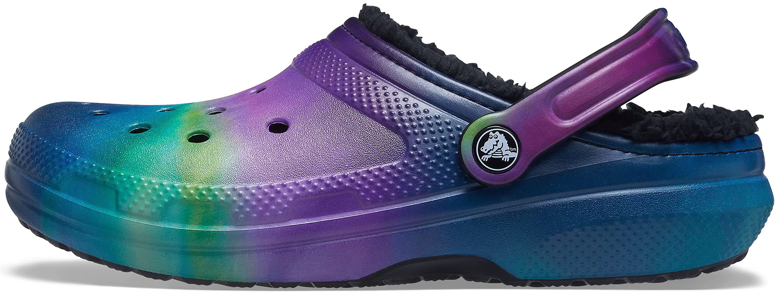Crocs Unisex-Adult Classic Tie Dye Lined Clogs - Fuzzy Winter Slippers for Men & Women | Cozy Indoor & Outdoor House Shoes for Home, Office, and Casual Wear