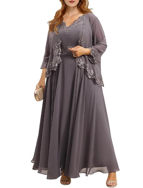 Elegant Tea-Length Mother of the Bride Dress - Lace Formal Evening Gown for Wedding Guests | Perfect for Weddings, Receptions & Special Occasions