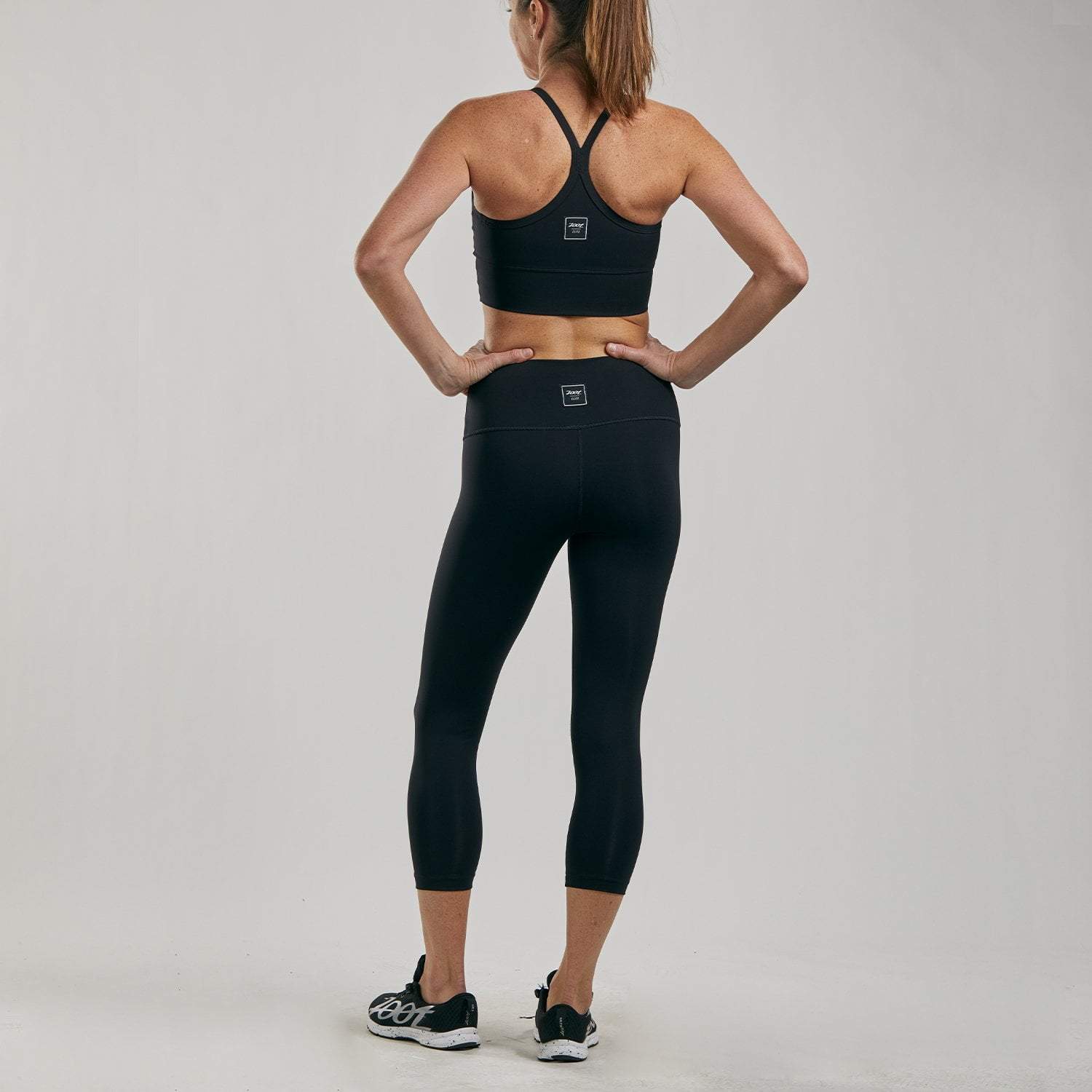 Women's Elite Running Capri Leggings - High Waist Workout Tights for Yoga, Gym & Running - Black - Moisture Wicking & Comfortable Athletic Pants for Women