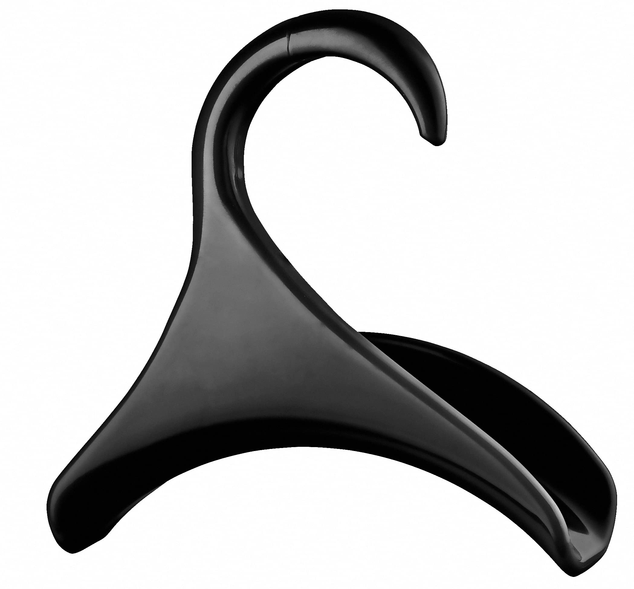 Premium Purse Hanger for Closet - Space Saving Handbag Organizer Hook for Purses, Totes & Bags | Protects Bag Shape & Maximizes Storage | Ideal for Bedroom, Walk-in Closet & Dorm Organization (Black Plastic, 1-Pack)