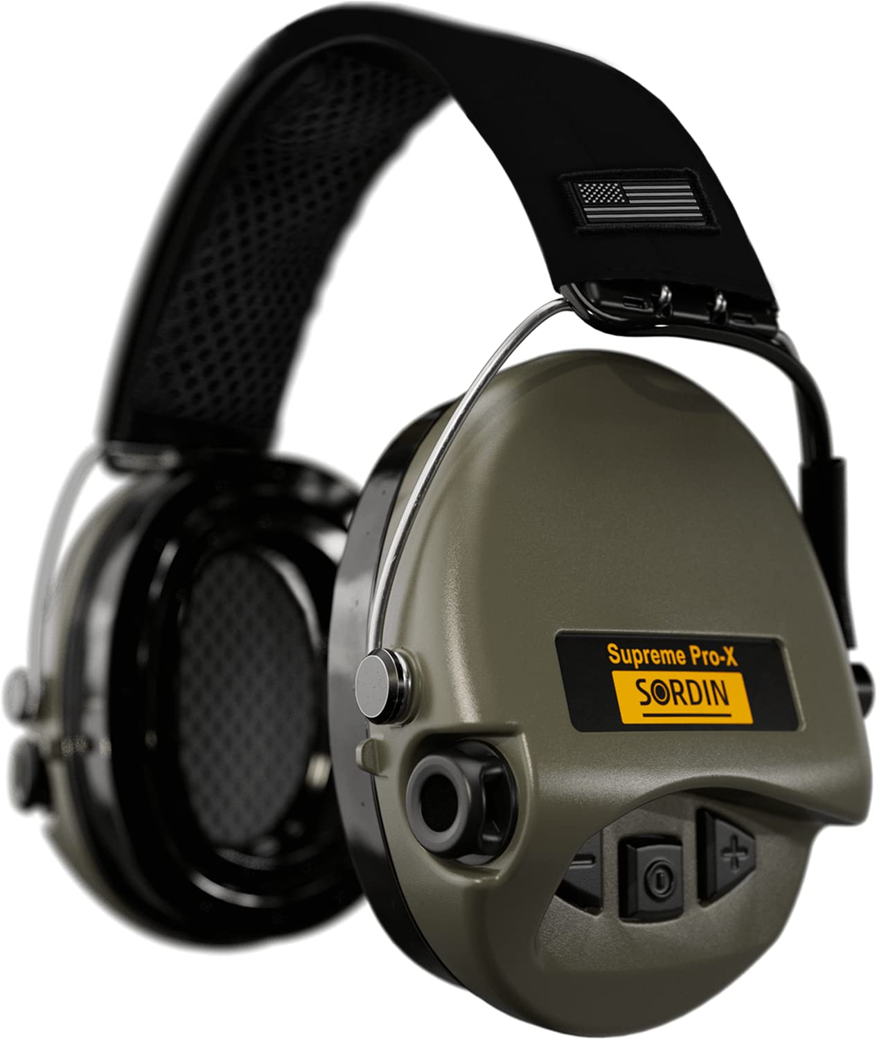 Sordin Supreme Pro-X Electronic Ear Defenders for Hunting & Shooting - Active Noise Cancelling Headphones with US Headband & Gel Ear Pads - Perfect for Range Shooting, Hunting, and Outdoor Sports