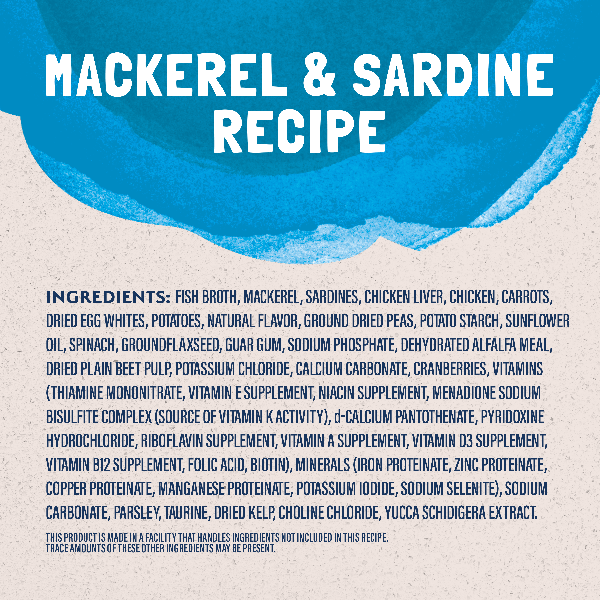 Natural Balance Platefulls Mackerel & Sardine Recipe in Gravy - Grain-Free Wet Cat Food Pouches for Adult Cats | High Protein, Digestive Health | Perfect for Mealtime, Travel & Senior Cats