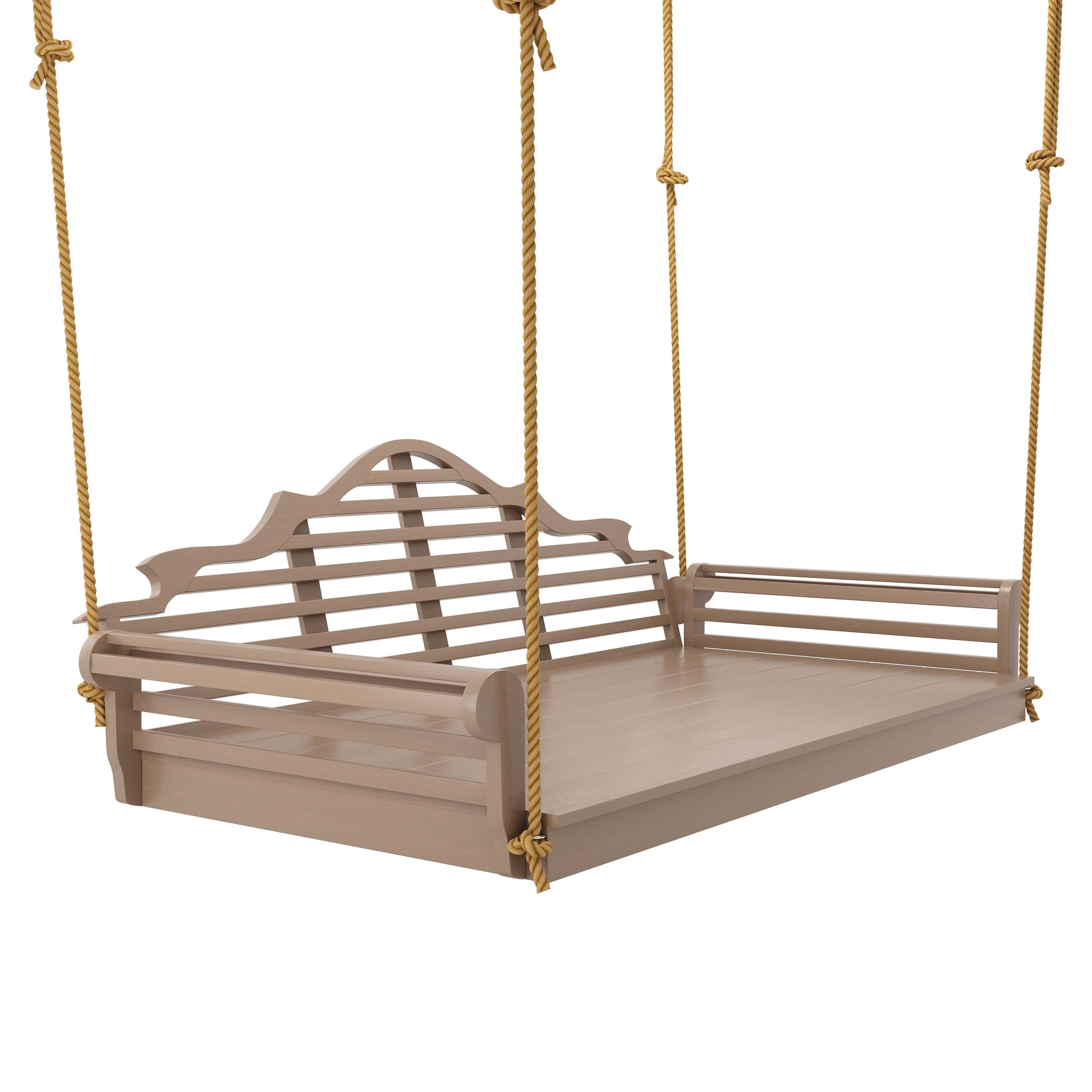 Keystone Amish Co. 6 Foot Milan Recycled Plastic Swing Bed - Outdoor Patio Furniture for Porch, Garden, and Backyard Relaxation