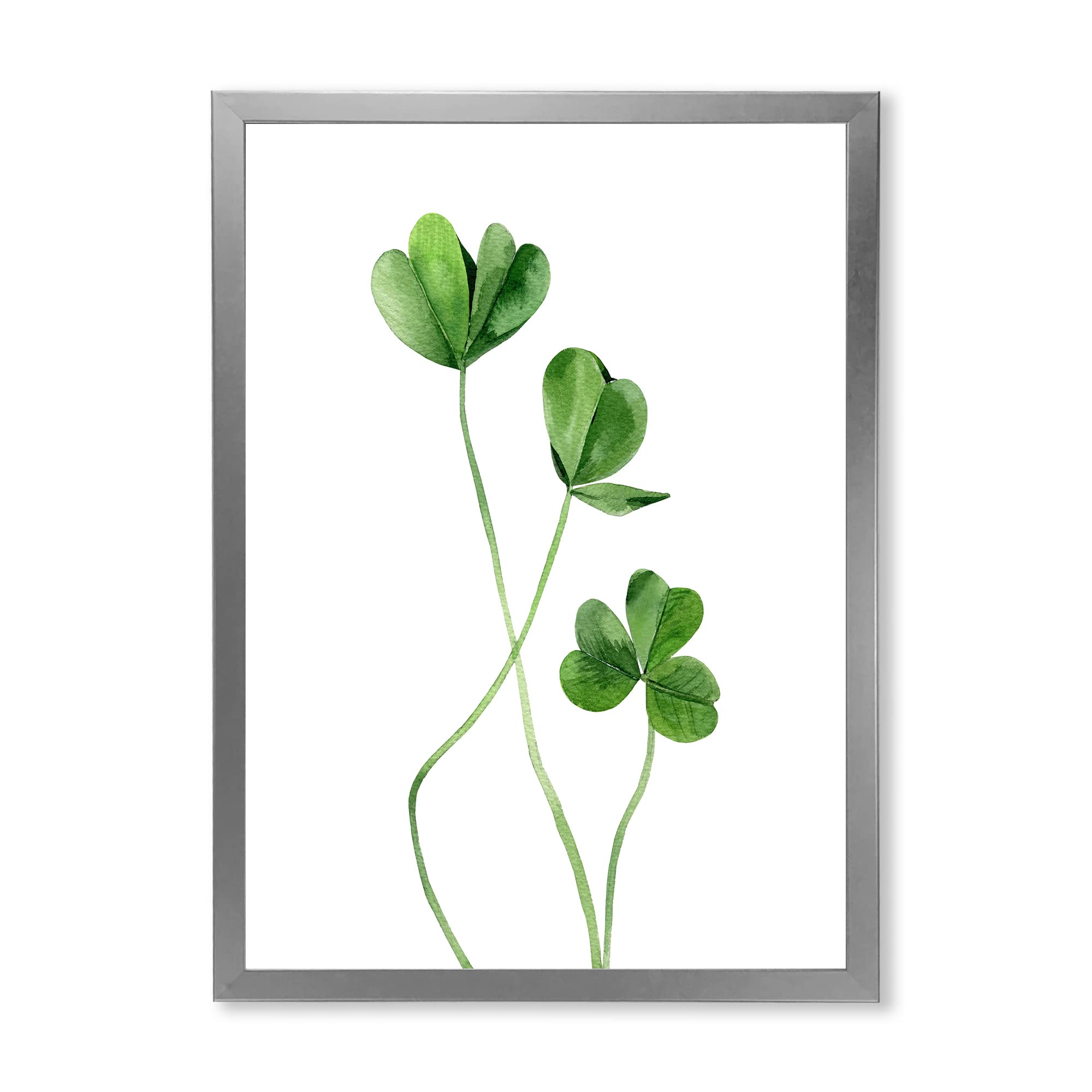 Farmhouse Style Clover Field Plant Framed Wall Art - Rustic Home Decor for Living Room, Bedroom & Office