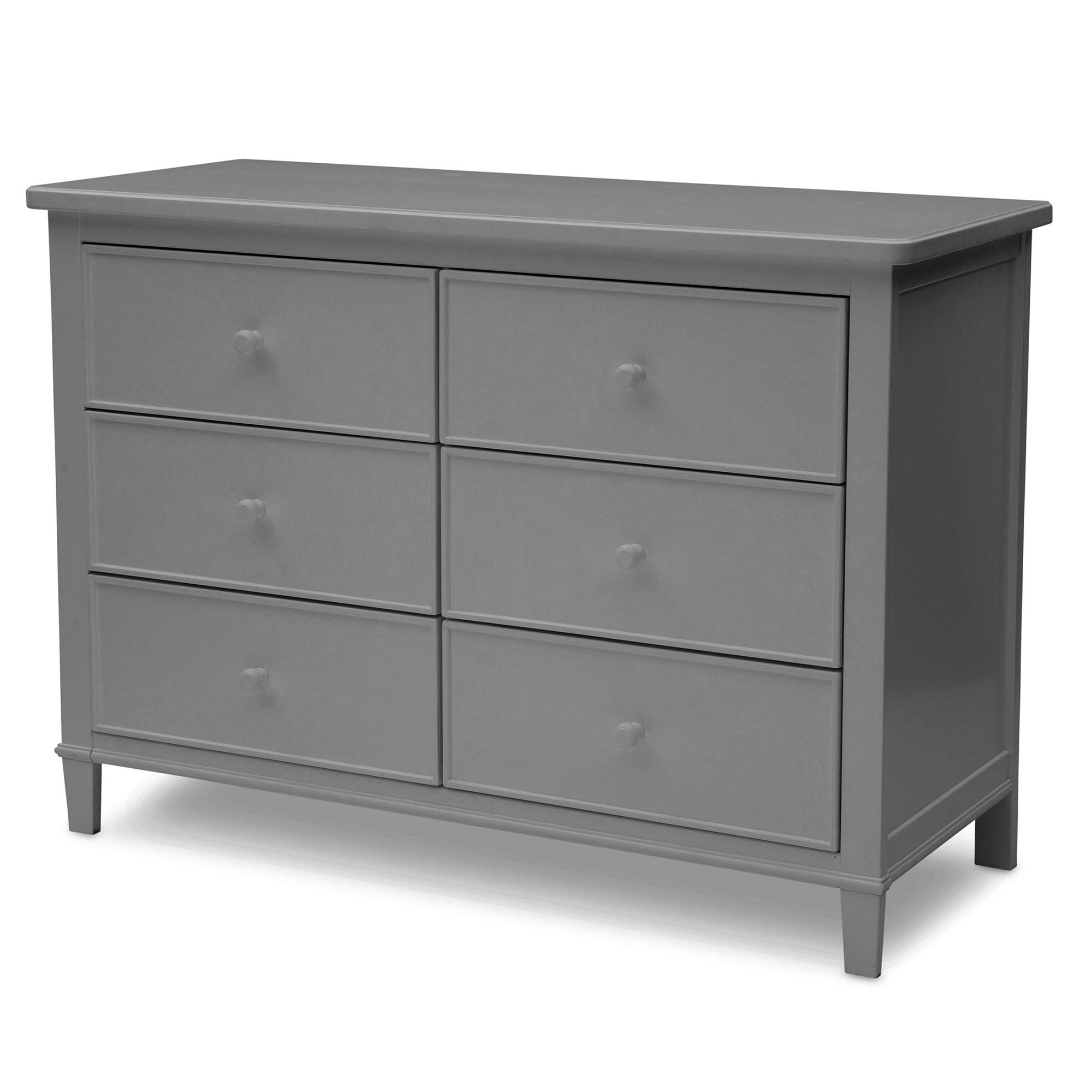 Delta Children Haven 6-Drawer Dresser - Sturdy Gray Nursery Dresser for Baby Clothes Storage | Perfect for Kids' Bedroom Organization & Nursery Decor