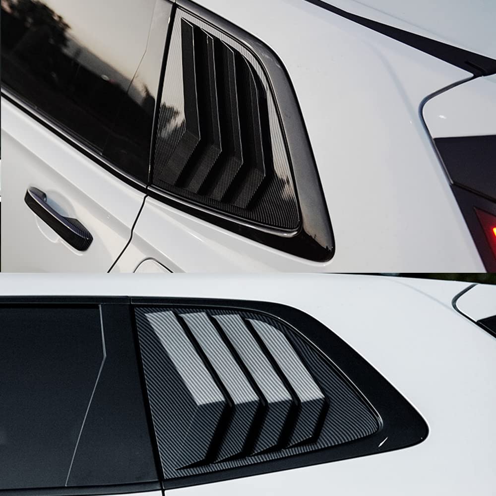 2PCS ABS Racing Style Rear Side Window Louvers Air Vent Scoop Shades Panel Cover - Carbon Fiber Auto Exterior Decoration Trim Accessories for Honda CRV 2023 2024 2025 - Enhances Style & Aerodynamics for Street & Track Performance