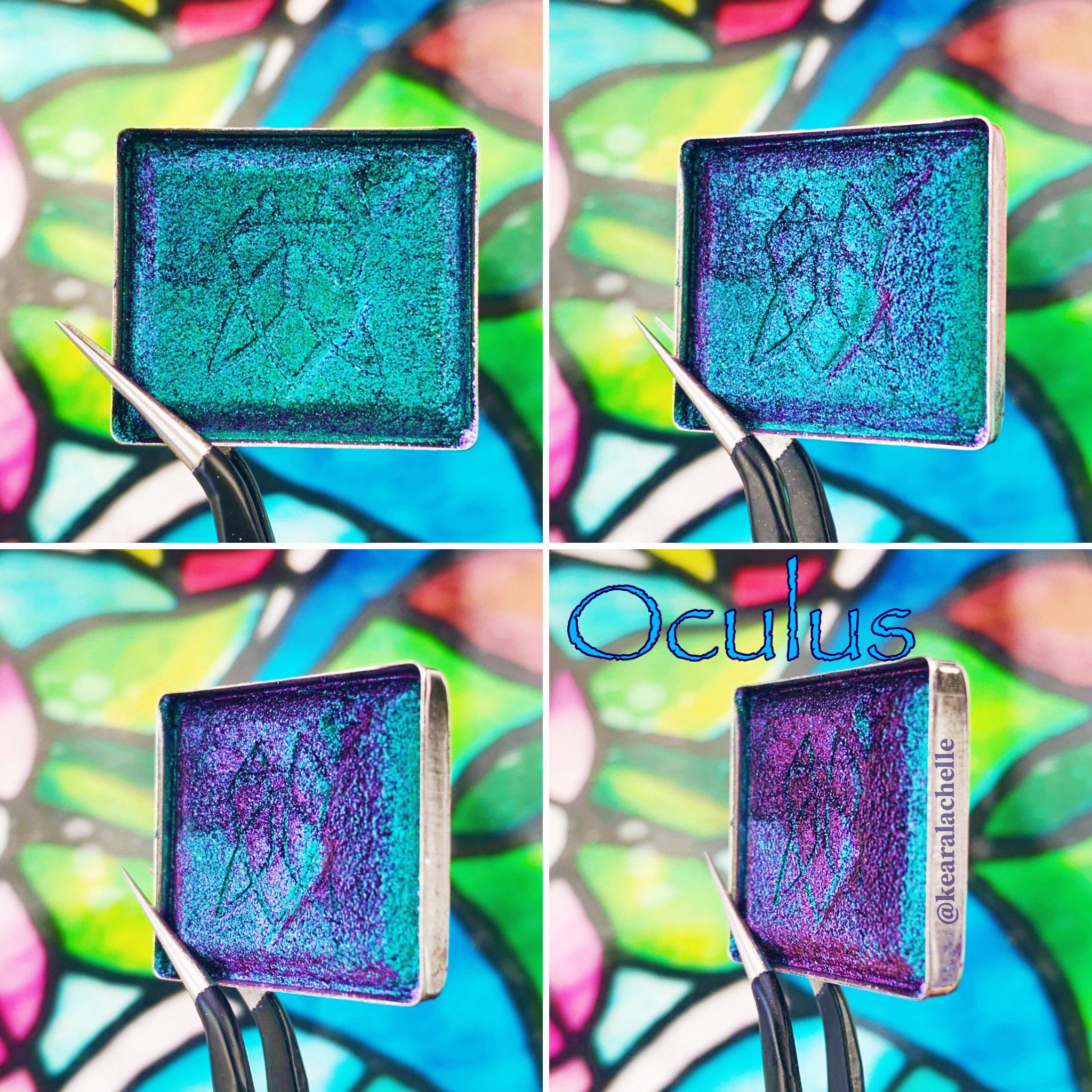 Oculus Jewelled Multichrome Eyeshadow Palette - Long Lasting Pigmented Makeup for Party, Cosplay & Special Occasions
