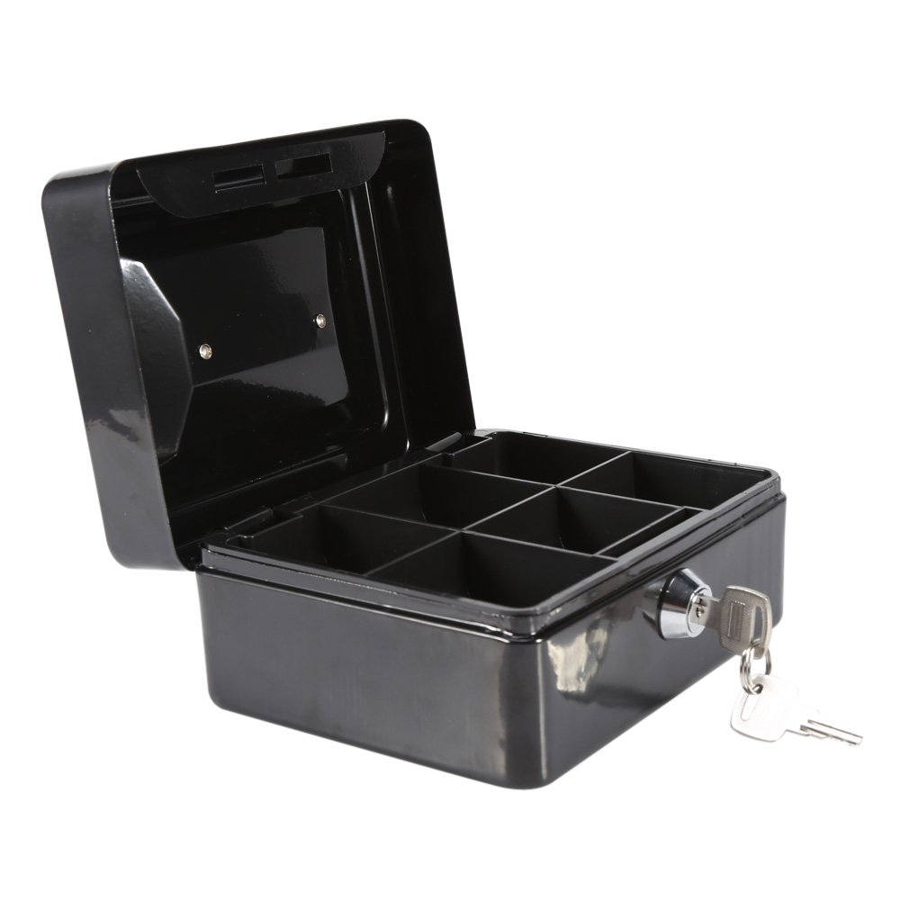 Steel Security Box for Cash & Documents - Home & Office Use