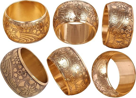Elegant Rhinestone Napkin Rings - Set of 12 Brass Table Decor Buckles for Wedding, Dinner Party & Holiday Celebrations | Perfect for Formal Dining, Bridal Showers & Special Occasions