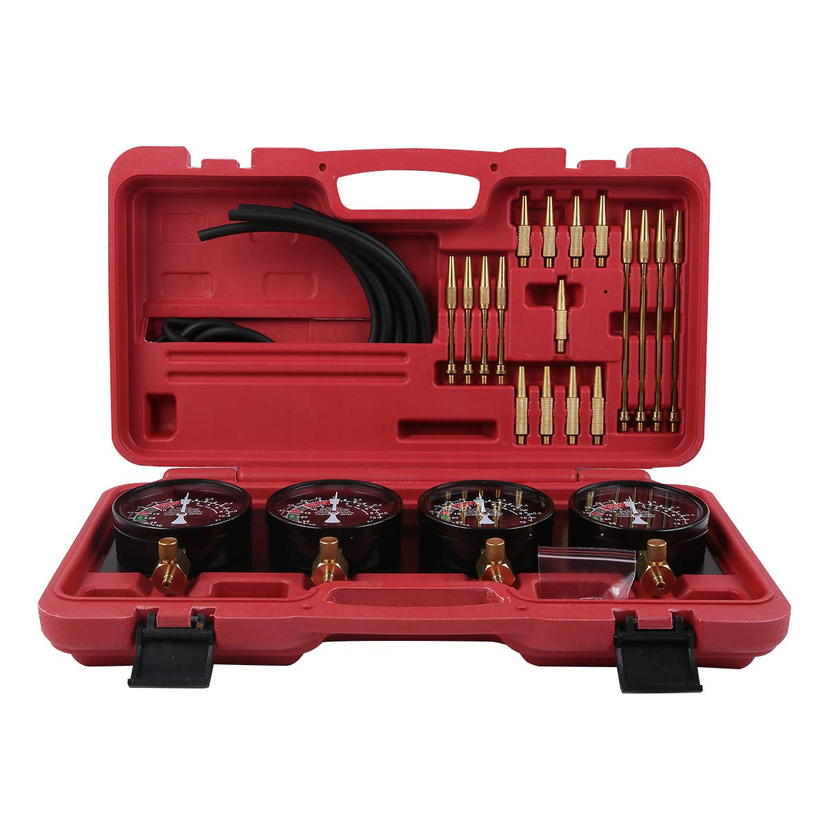 TCT-MOTORPARTS Fuel Vacuum Carburetor Synchronizer Tool - Carb Sync Gauge Kit for Honda CB, Suzuki GS, Kawasaki KZ, Yamaha XS 550 650 750 Motorcycles - Perfect for Carburetor Tuning & Engine Performance Optimization