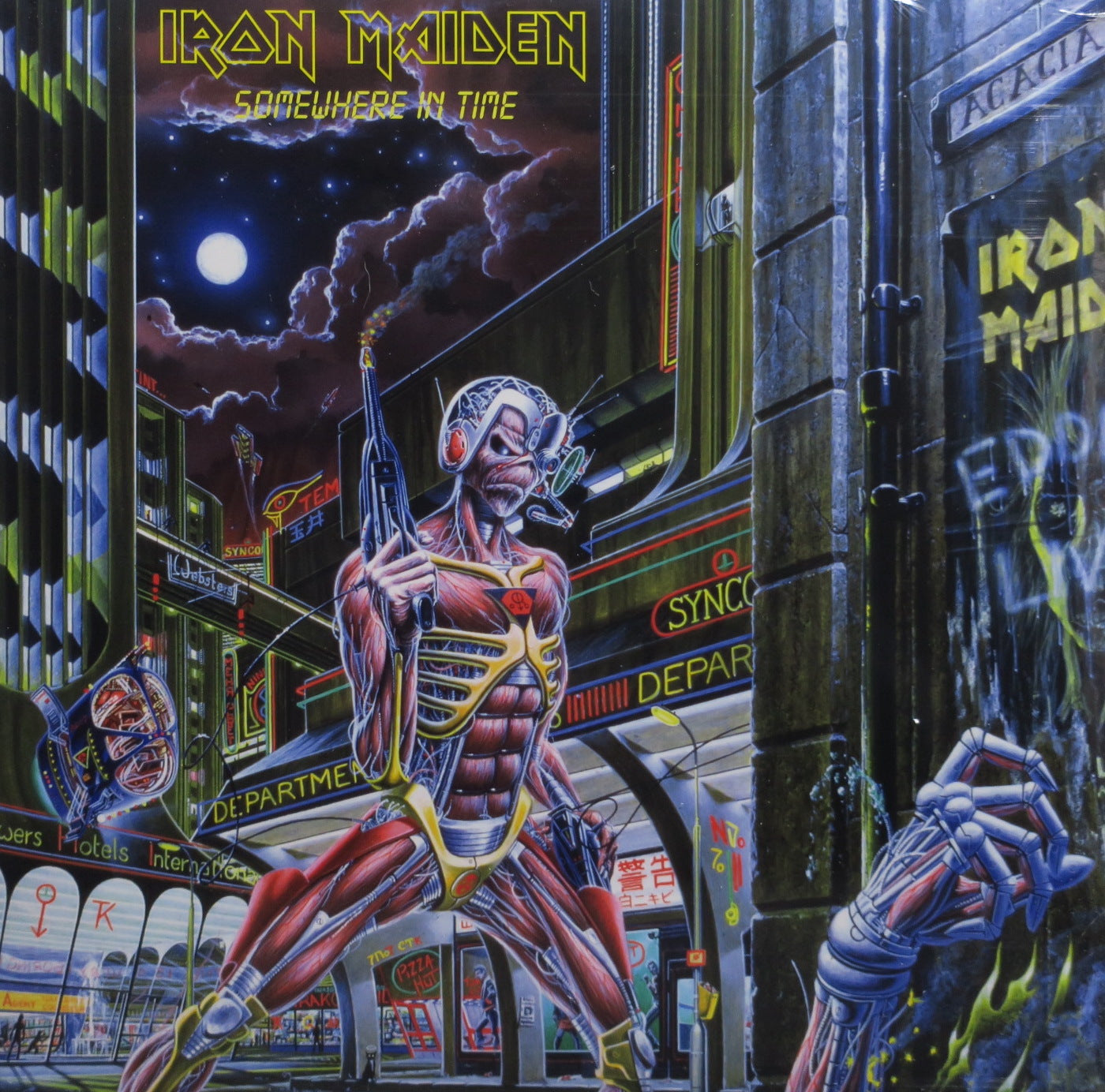 Iron Maiden 'Somewhere In Time' Remastered Vinyl LP Album - Heavy Metal Music Collectible for Fans & Audiophiles - Perfect for Home Listening & Record Collection Displays