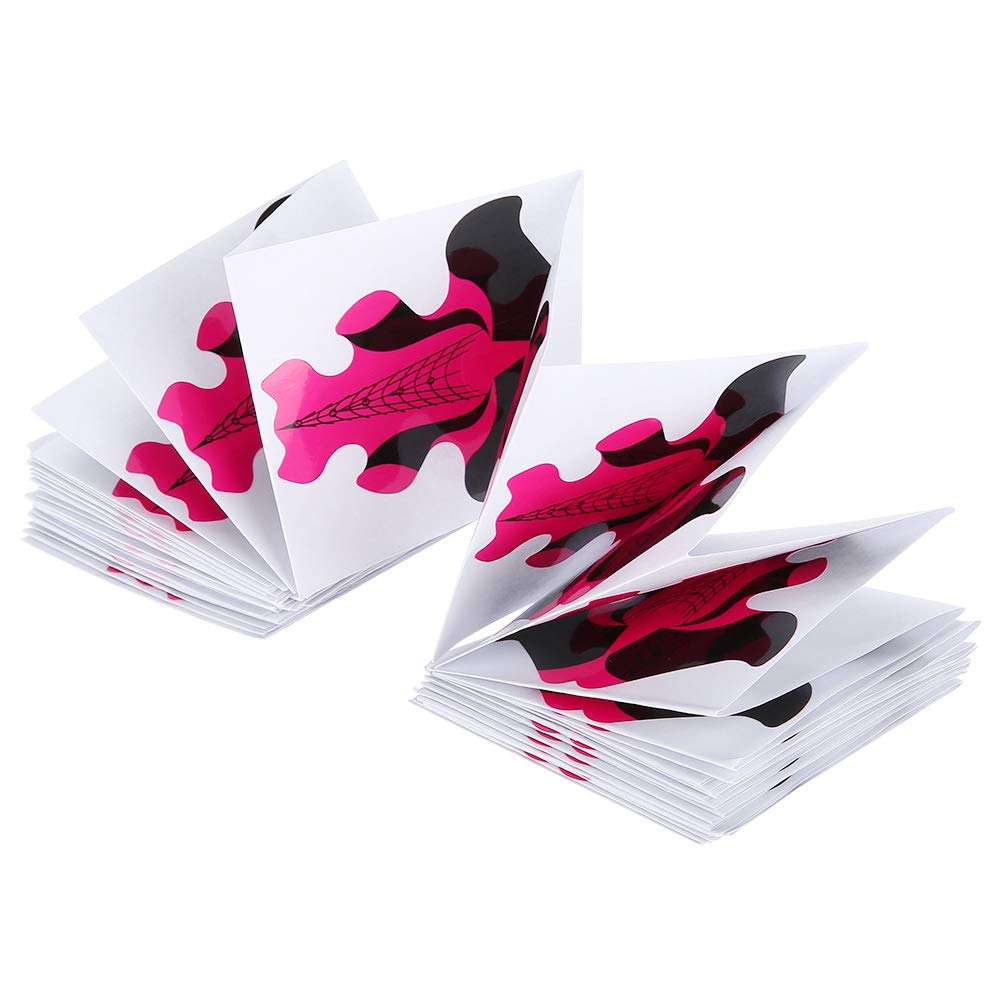 100pcs Nail Extension Forms for UV Gel & Acrylic Nails - Disposable Paper Nail Art Accessories for Salon & DIY Manicure at Home