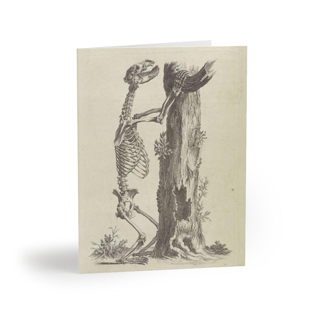 Halloween Bear Skeleton Greeting Cards - 10-Pack Spooky Animal Themed Stationery for Scary Party Invitations, DIY Crafts & Gothic Decor | Perfect for Halloween, Horror Parties & Dark Aesthetic Lovers