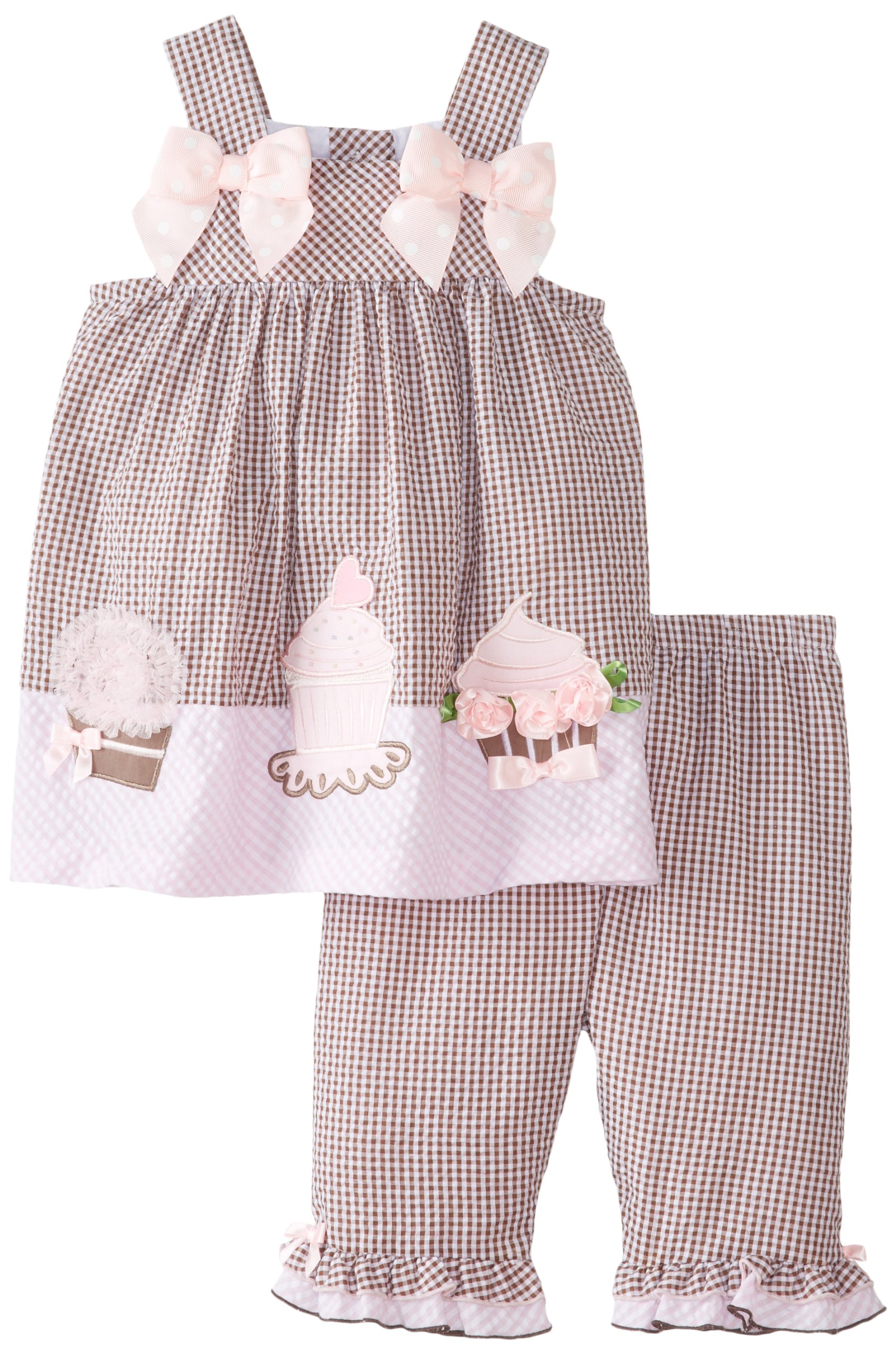 Bonnie Baby Girls' Seersucker Top & Capri Set - Summer Outfit