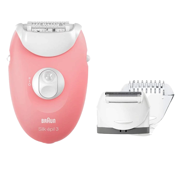 Braun SE3440 Electric Hair Epilator - 2 Speed Settings for Smooth Skin | Painless Hair Removal for Legs, Underarms & Bikini Line | Cordless & Rechargeable for Home & Travel Use