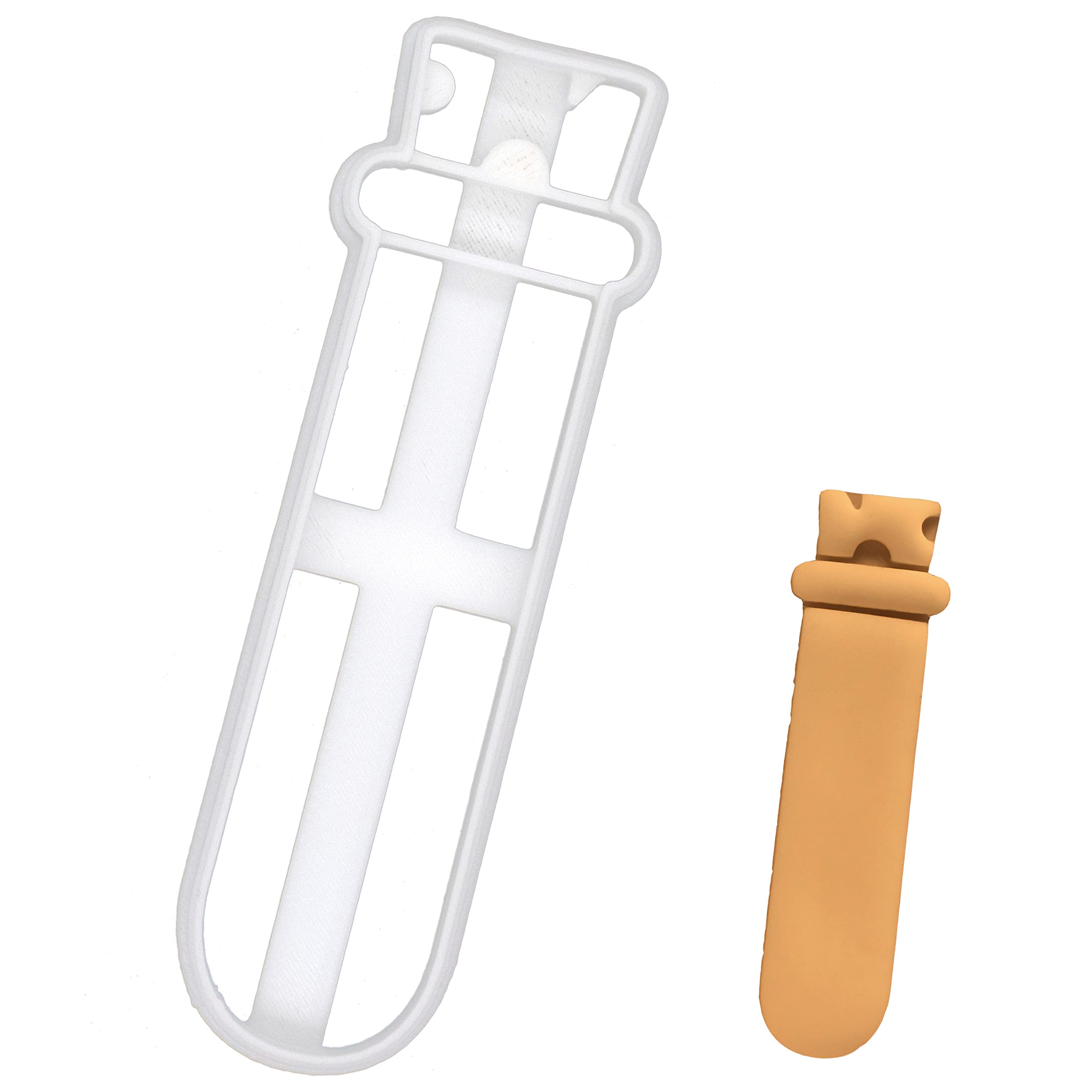Stainless Steel Test Tube Cookie Cutter - 1 Piece Science Lab Baking Tool for Chemistry-Themed Cookies, Cupcakes & DIY Desserts | Perfect for Science Parties, Classroom Activities & STEM Baking Projects