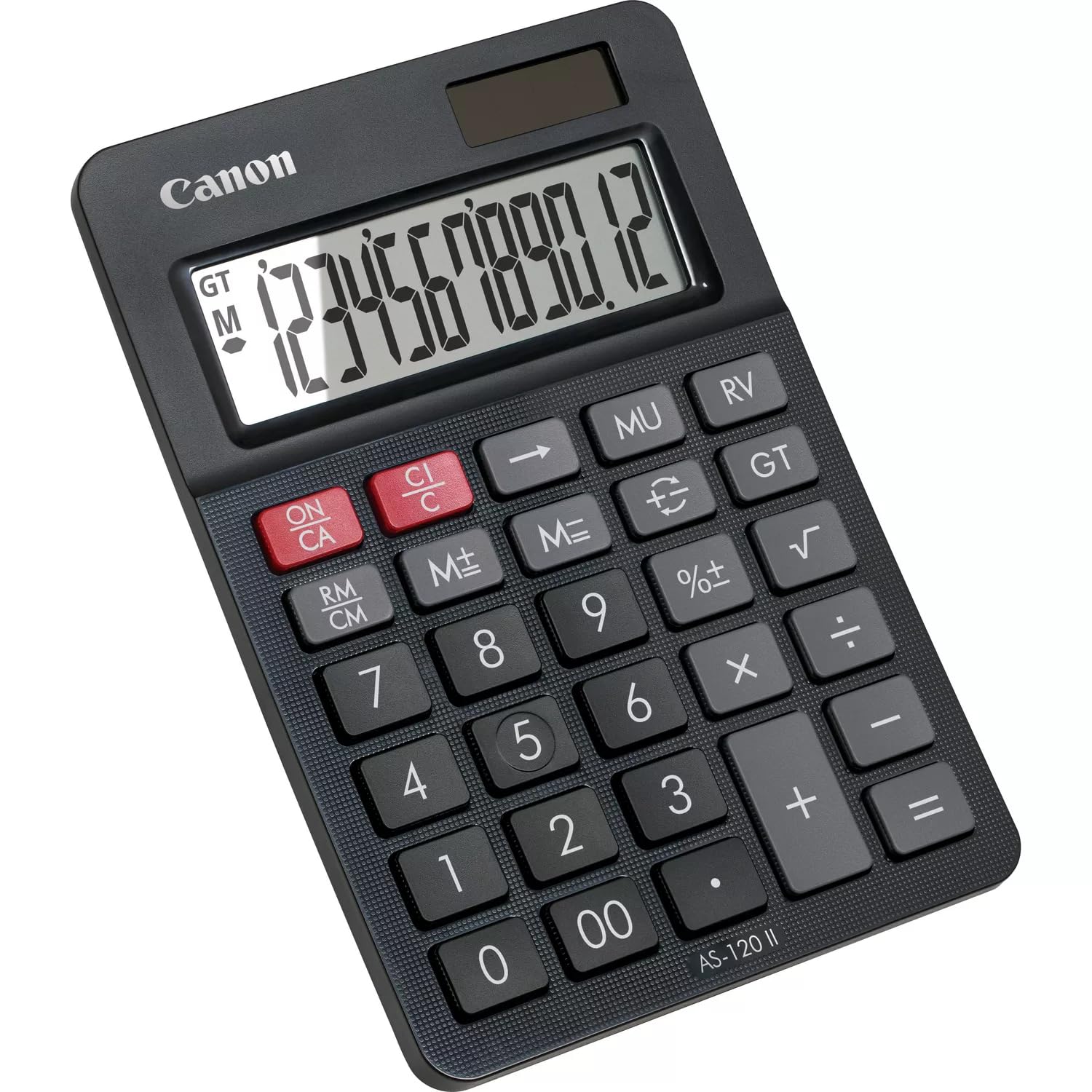 Canon AS-120 II Desktop Calculator - 12 Digit LCD Display with Large Buttons for Home, Office & School Accounting (Black) | Perfect for Bookkeeping, Tax Calculations & Financial Management