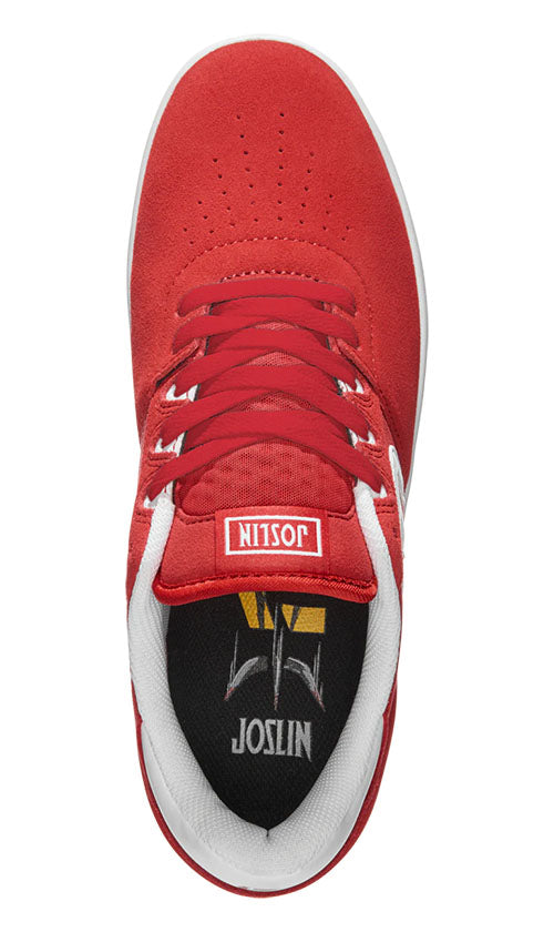 Etnies Joslin Men's Skate Shoes - Red & White | Durable & Comfortable for Skateboarding, Streetwear & Casual Wear