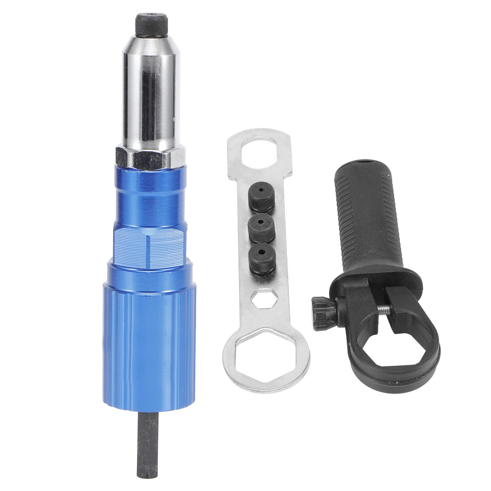 Professional Cordless Rivet Gun Adapter Kit for Electric Drill - 2.4/3.2/4.0/4.8mm Sizes - Heavy Duty Riveter Nut Tool Drill Attachment - Perfect for DIY Home Repairs, Metalworking & Automotive Projects