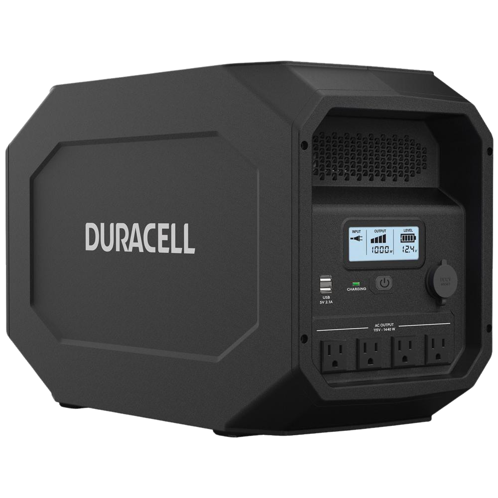 Duracell PowerSource 1440W Portable Power Station with 660Wh Capacity | 4X 1800W AC Outlets & Solar Generator | Emergency Backup for Home, Camping & Outdoor Adventures