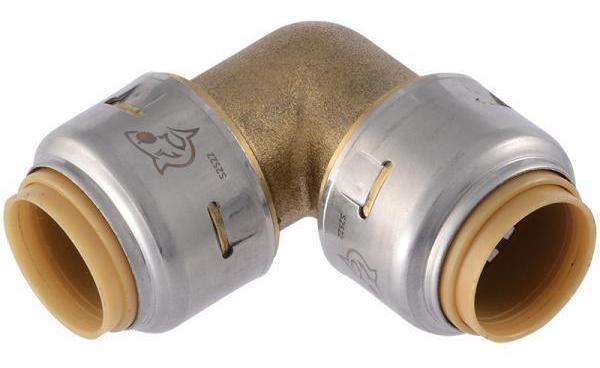 3/4 Inch SharkBite 90-Degree Elbow Push-to-Connect Fitting UR256 - Perfect for PEX, Copper & CPVC Plumbing Repairs & DIY Projects