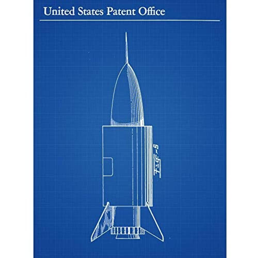 Vintage 1960 Aerojet Space Capsule Vehicle Patent Print - Unframed Wall Art Poster for Home & Office Decor | NASA Space Enthusiast Gift, Man Cave, Living Room Decor