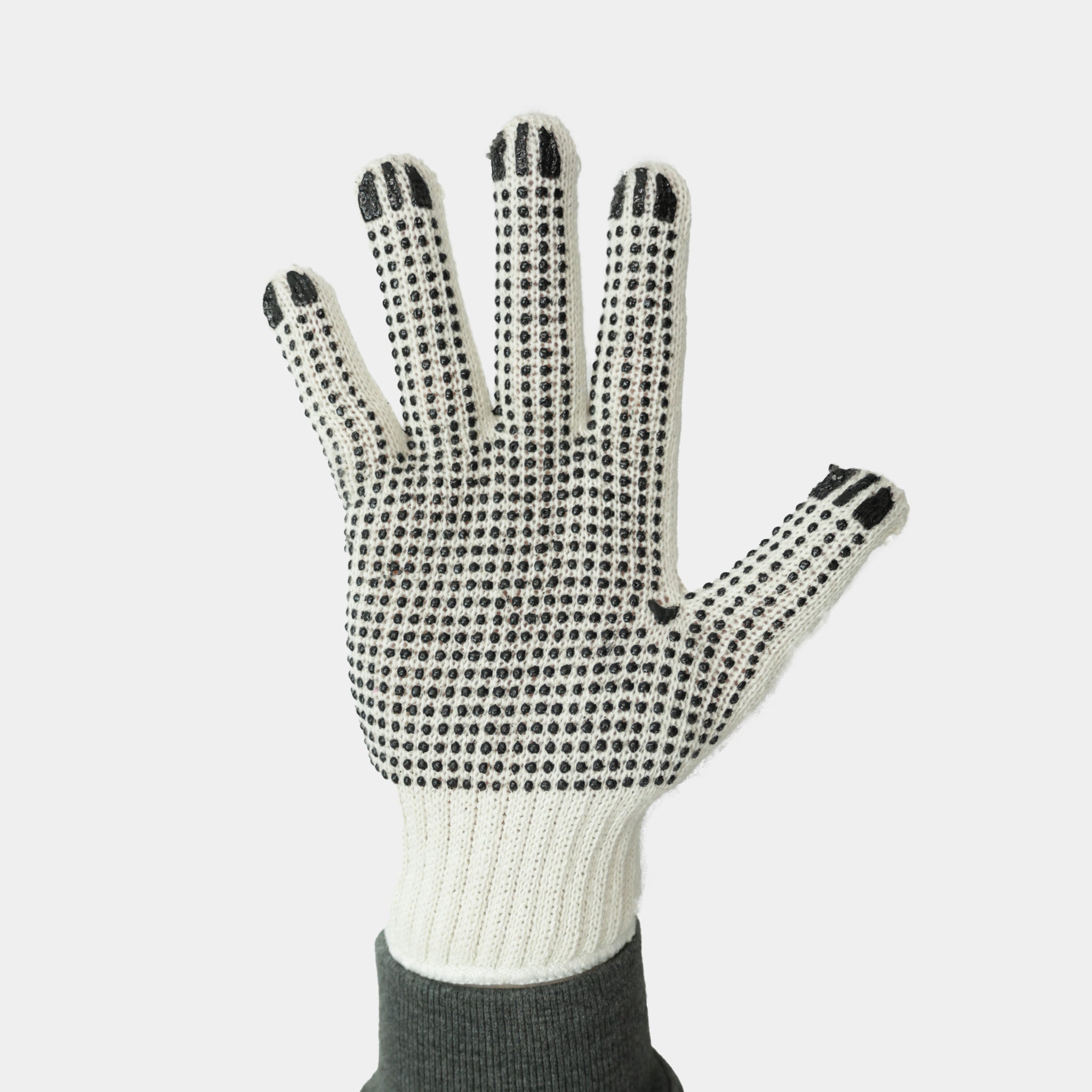 Premium Cotton Knit Gloves with 1-Sided PVC Dot Grip - 12 Pairs Pack - Ideal for Gardening, Construction & DIY Projects
