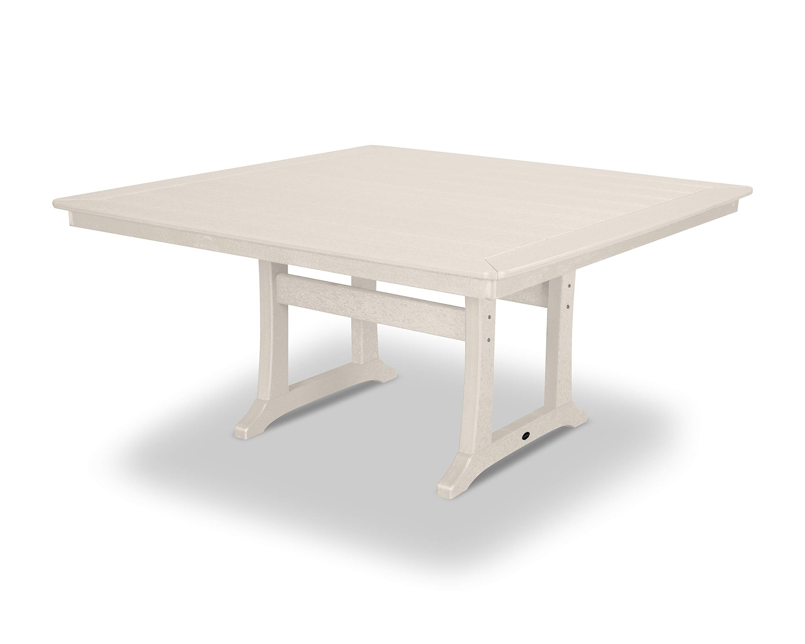 POLYWOOD® Outdoor Dining Table in Sand Color - Weather-Resistant & Durable for Patio, Garden, and Backyard Entertaining