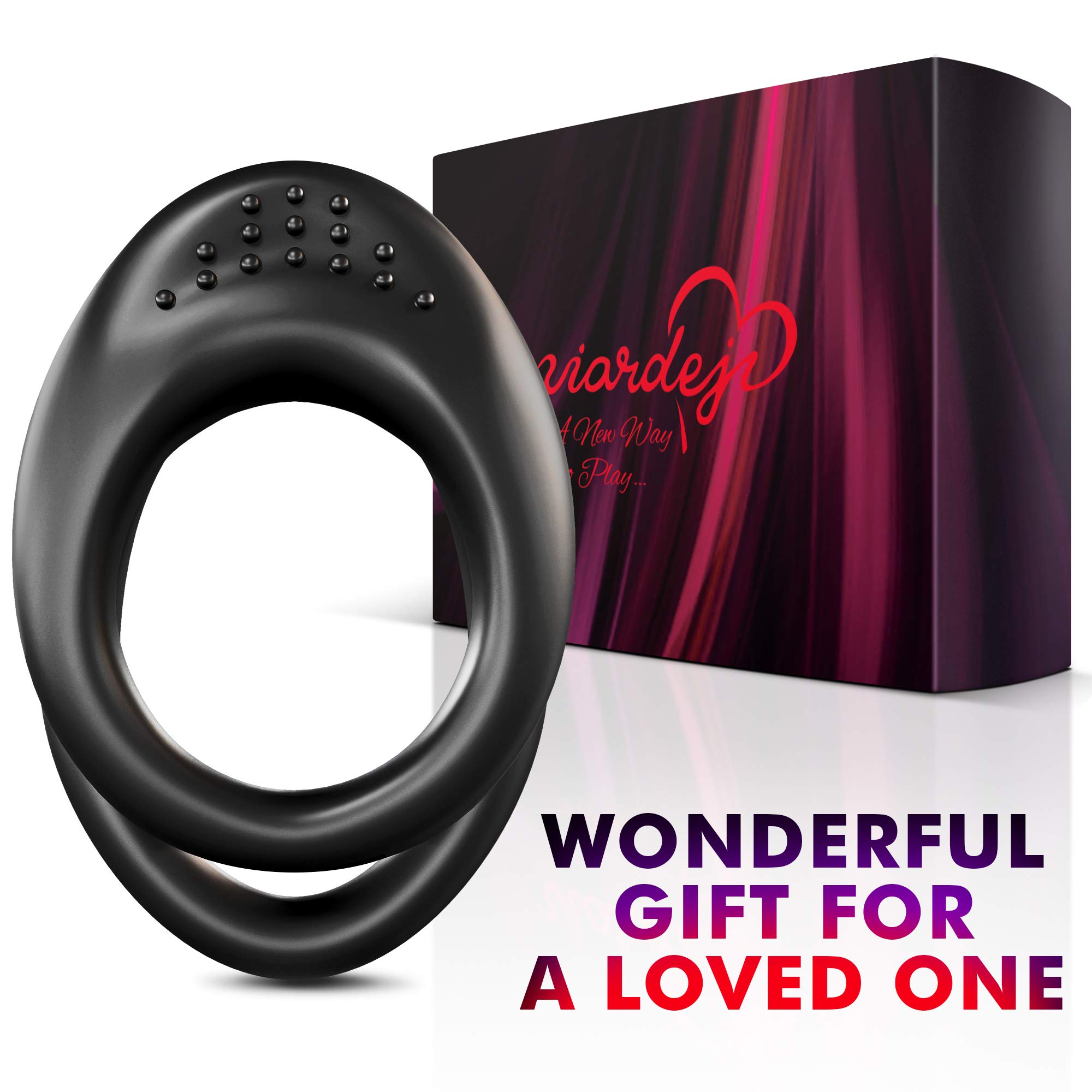 VIARDEJI® Cock Ring for Men - Super Hard Erection Penis Ring, Enhances Size & Intense Orgasms - Perfect for Couples Play & Solo Pleasure