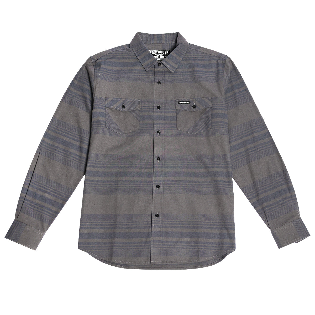 Vintage Navy Stripe Flannel Shirt for Men - Soft & Cozy Plaid Button-Up - Perfect for Casual Outings & Weekend Wear