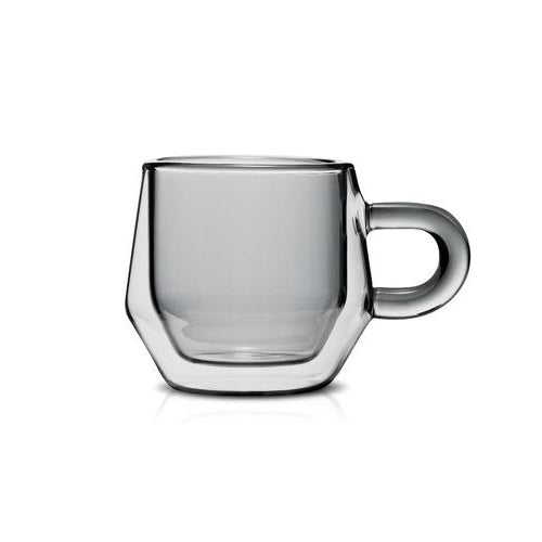 Premium 4oz (120ml) Double Wall Glass Cups Set of 2 - Shatterproof & Heat Resistant for Coffee, Tea, Espresso - Perfect for Home, Office & Gifts