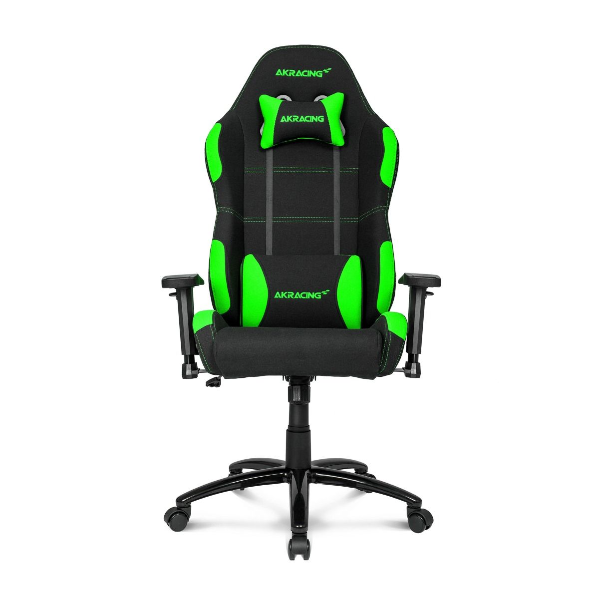 AKRacing K7012 Ergonomic Gaming Chair with Adjustable Lumbar Support - Black & Green for PC, Office & Esports Setup