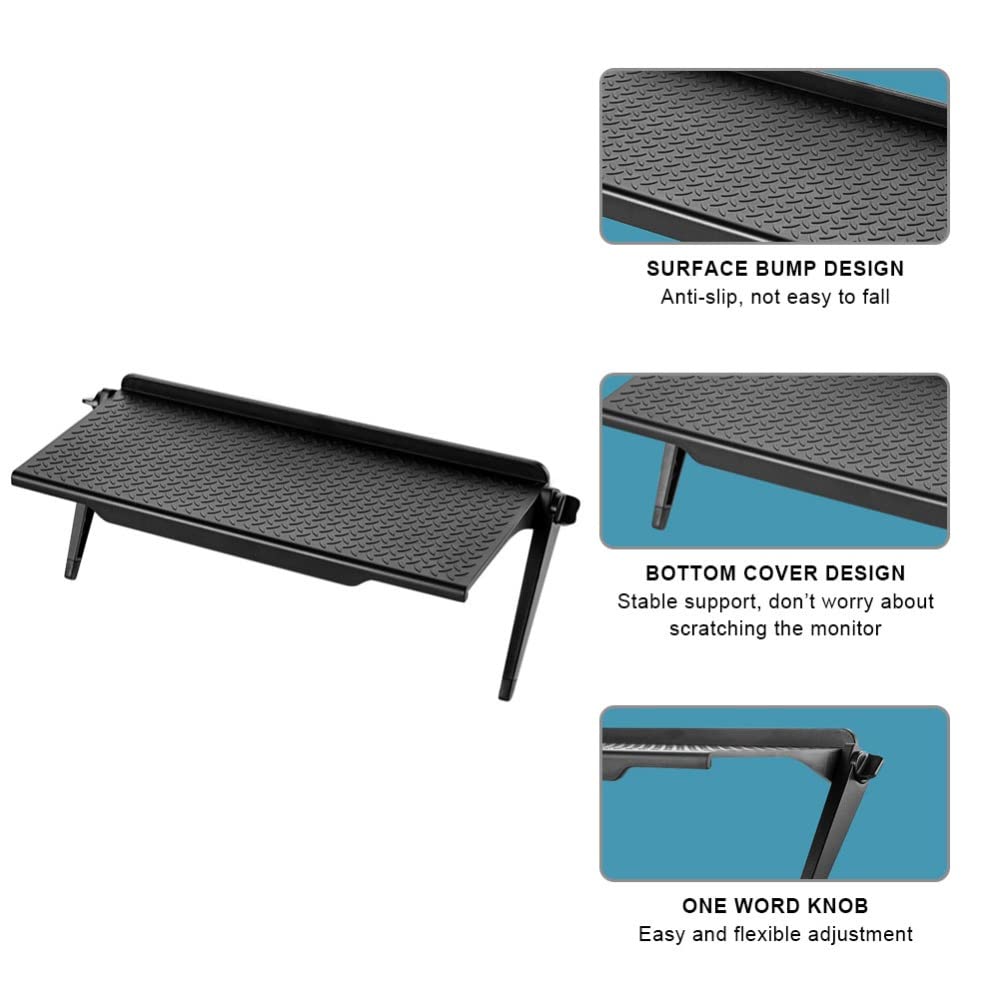 Adjustable Floating TV Shelf - Universal Mount for Apple TV, Game Consoles, Routers & Media Box (11.8